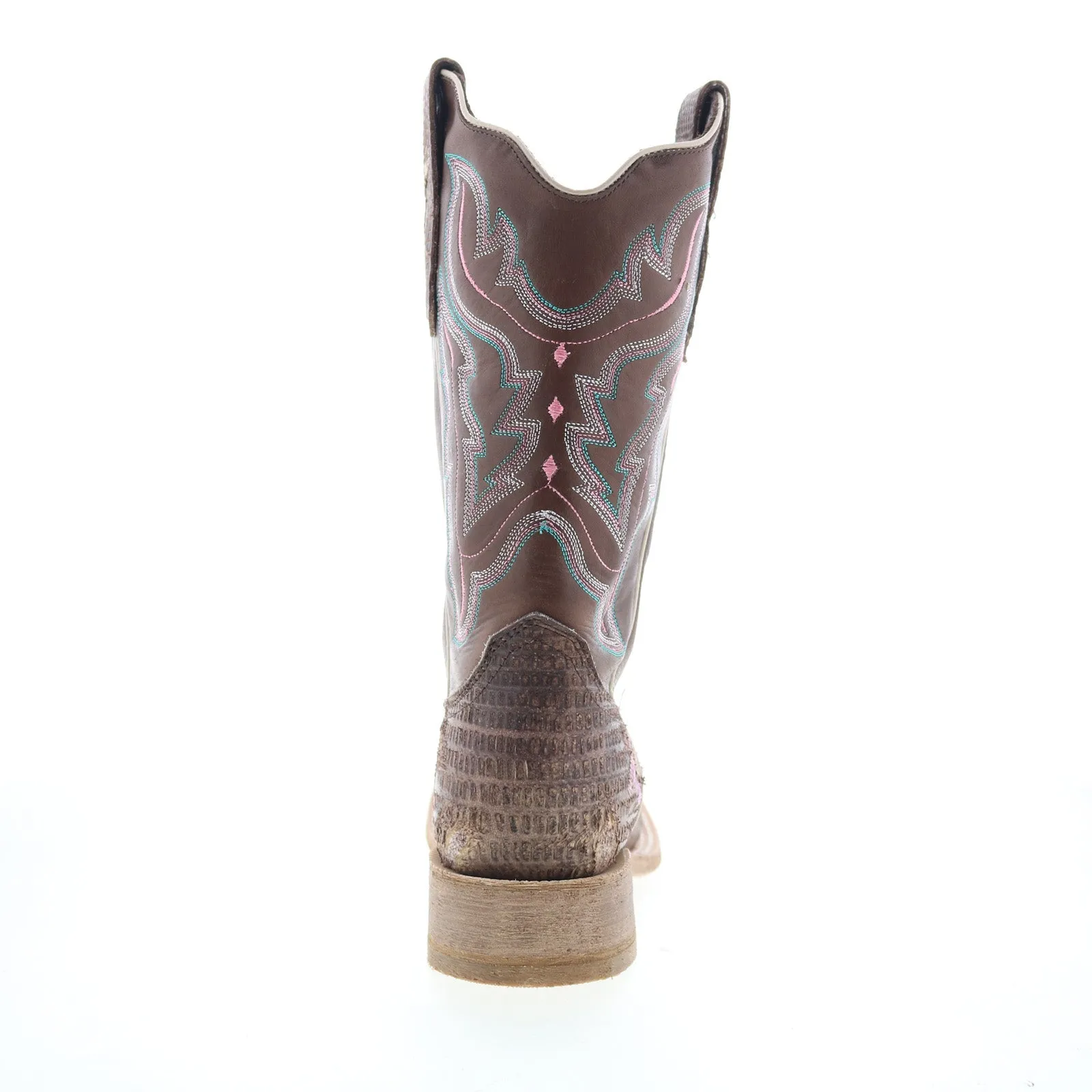 Weather resistant Multi Surface Outlaw Ladies 11" Lizard PNT 70003 Womens Brown Leather Western Boots