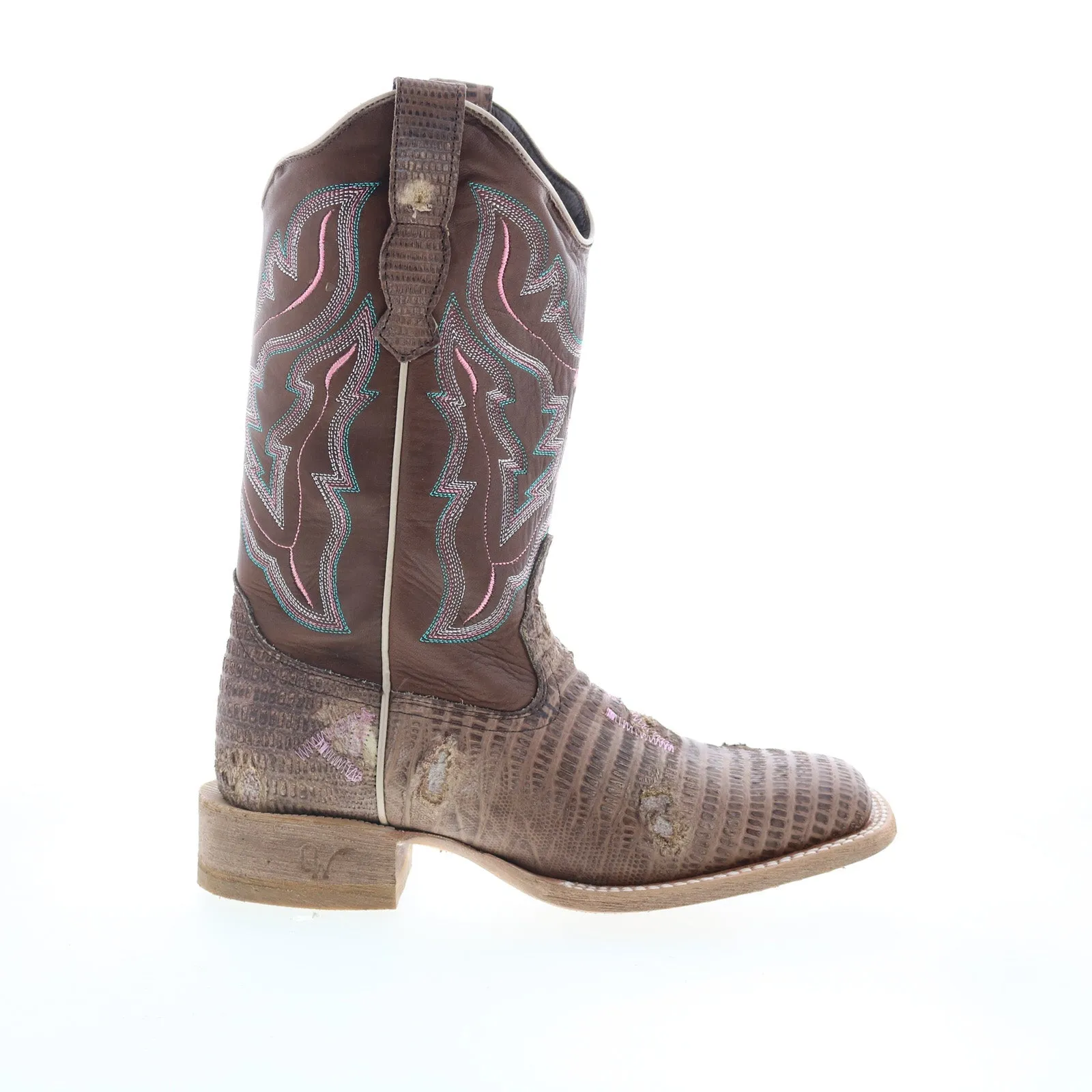 Sleek Comfort Outlaw Ladies 11" Lizard PNT 70003 Womens Brown Leather Western Boots