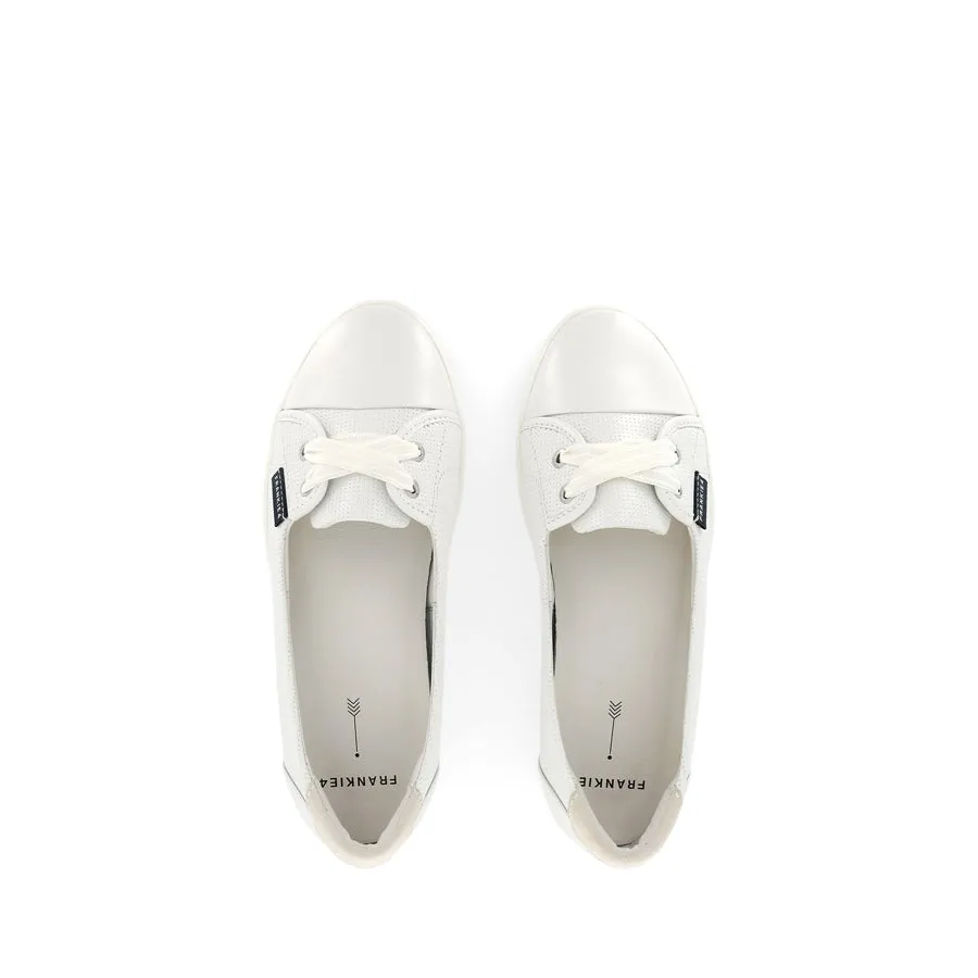 Flexible Support HANNAH III - WHITE PUNCHED LEATHER