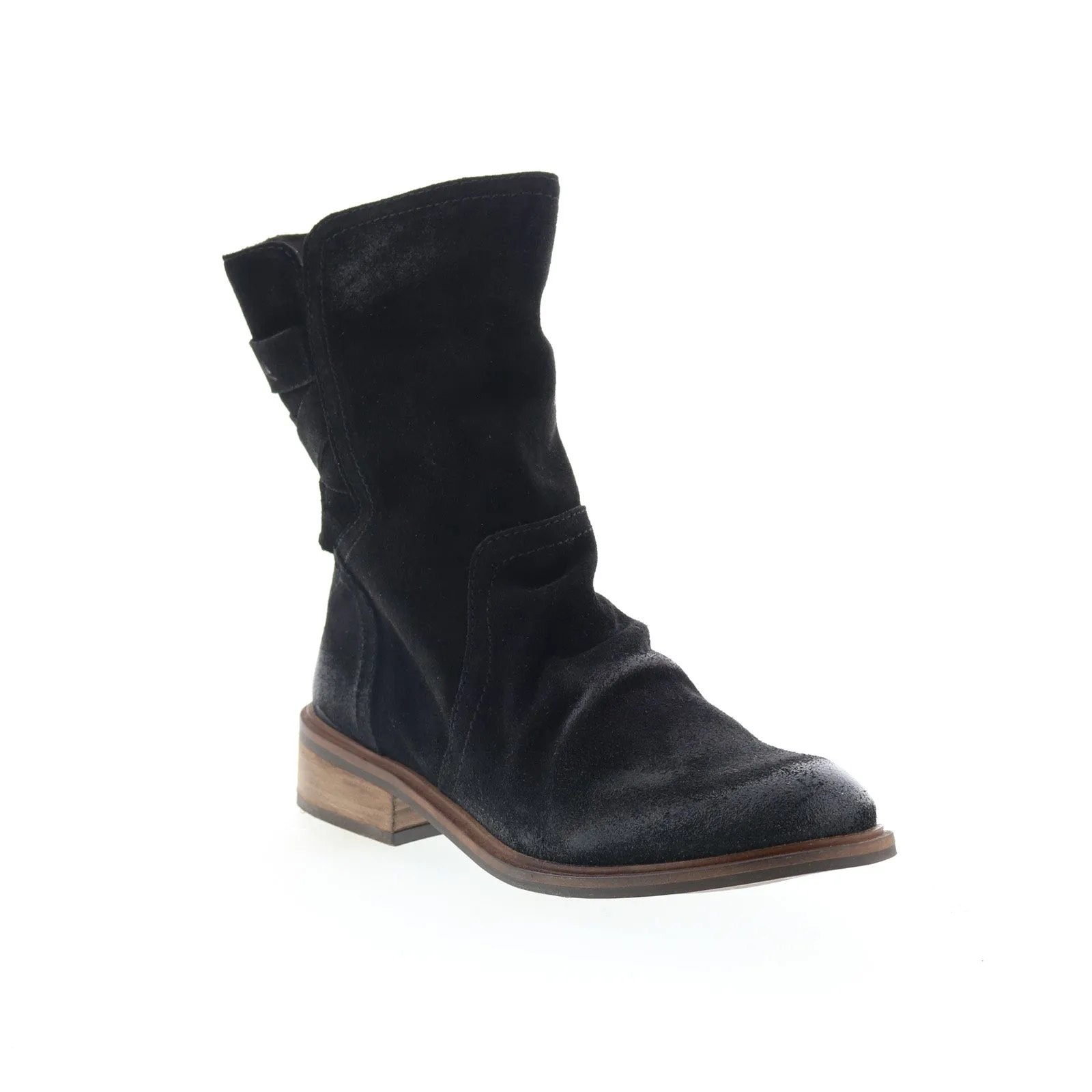 Buckle Closure Zip-up style Miz Mooz Demy Womens Black Suede Zipper Casual Dress Boots