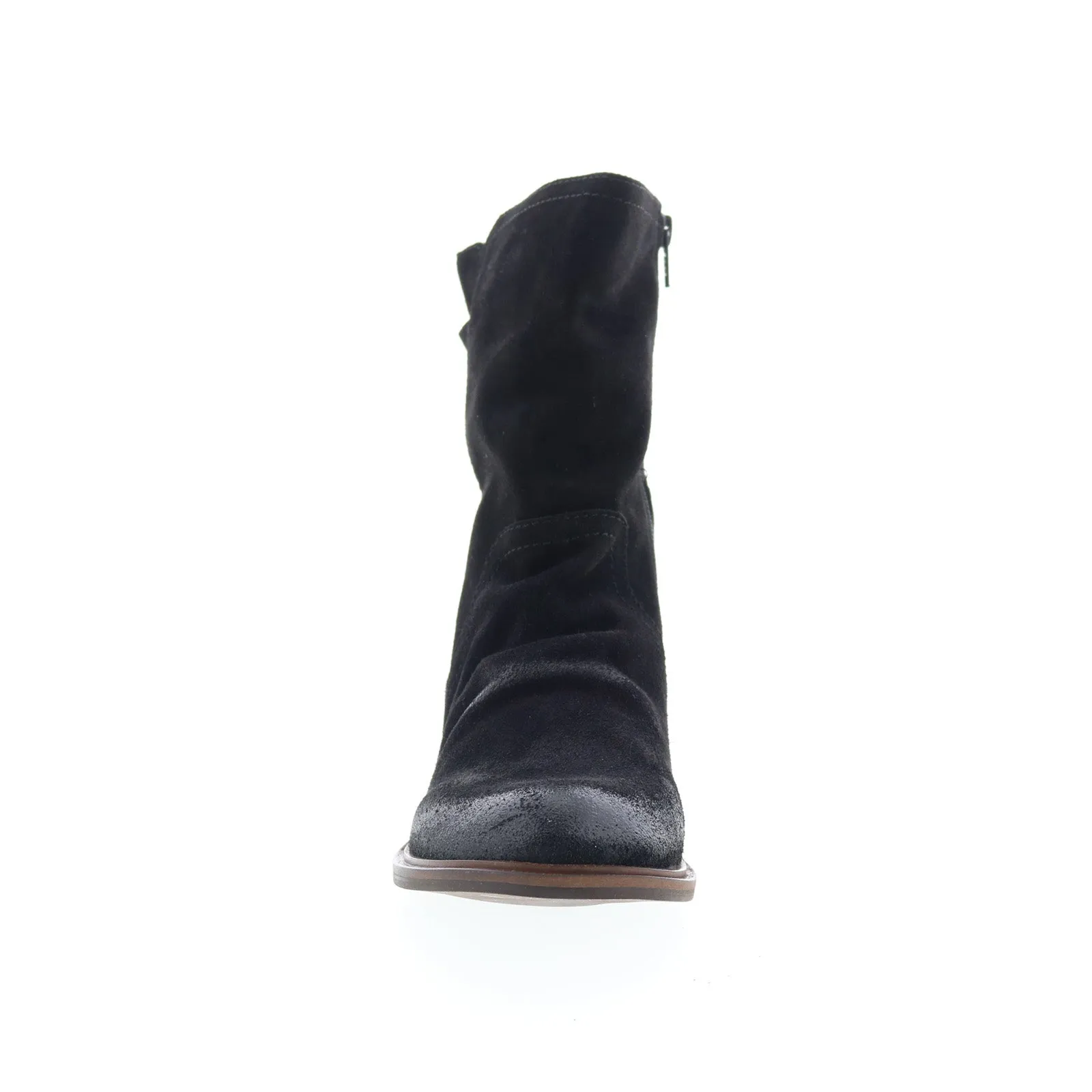 Miz Mooz Demy Womens Black Suede Zipper Casual Dress Boots Anti-Fatigue Military Style