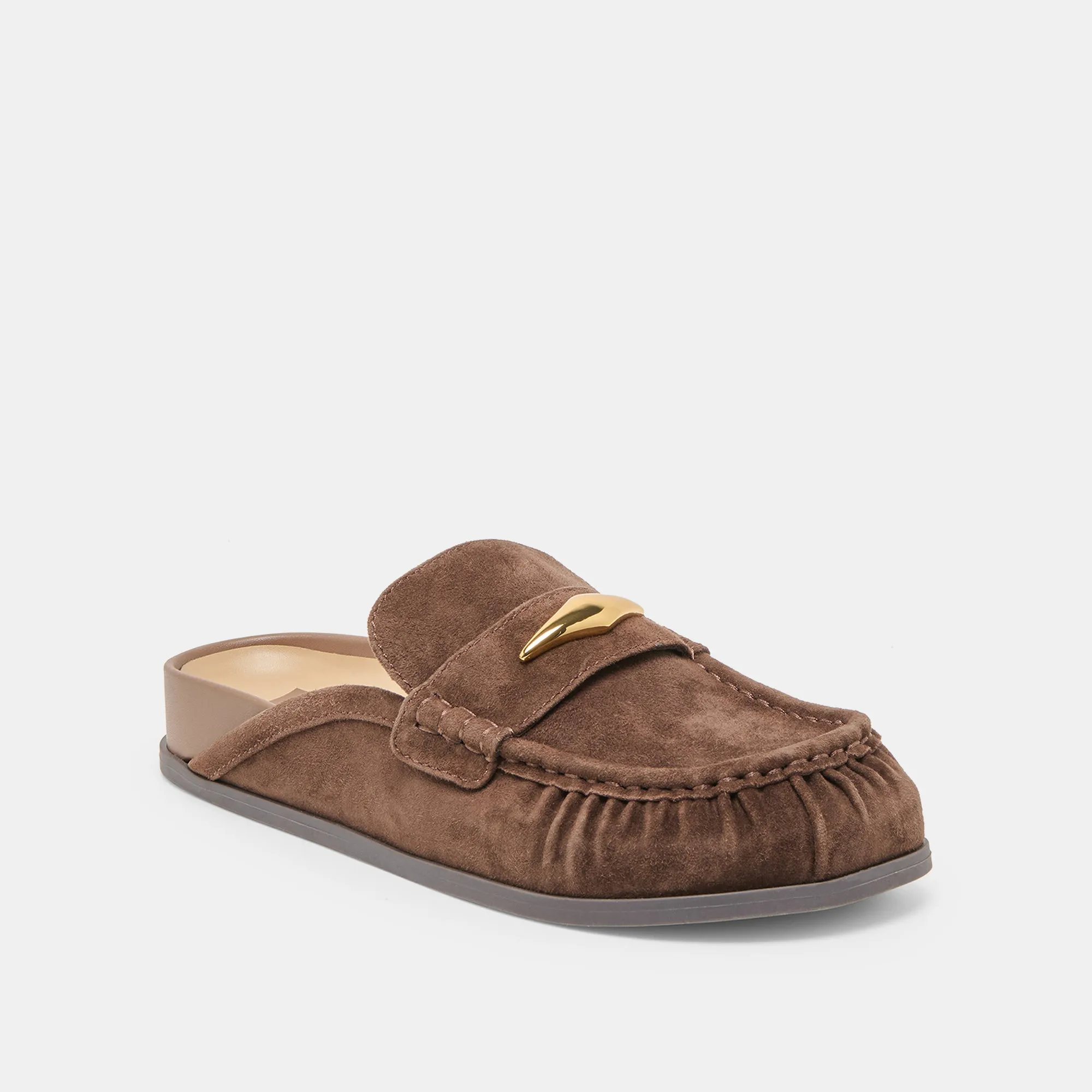 JODERO FLATS DK BROWN SUEDE EVA sole