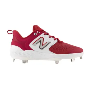 New Balance Men's Fresh Foam X 3000 V6 Metal Baseball Cleats - Cardinal with White - L3000BC6 Comfortable Touch