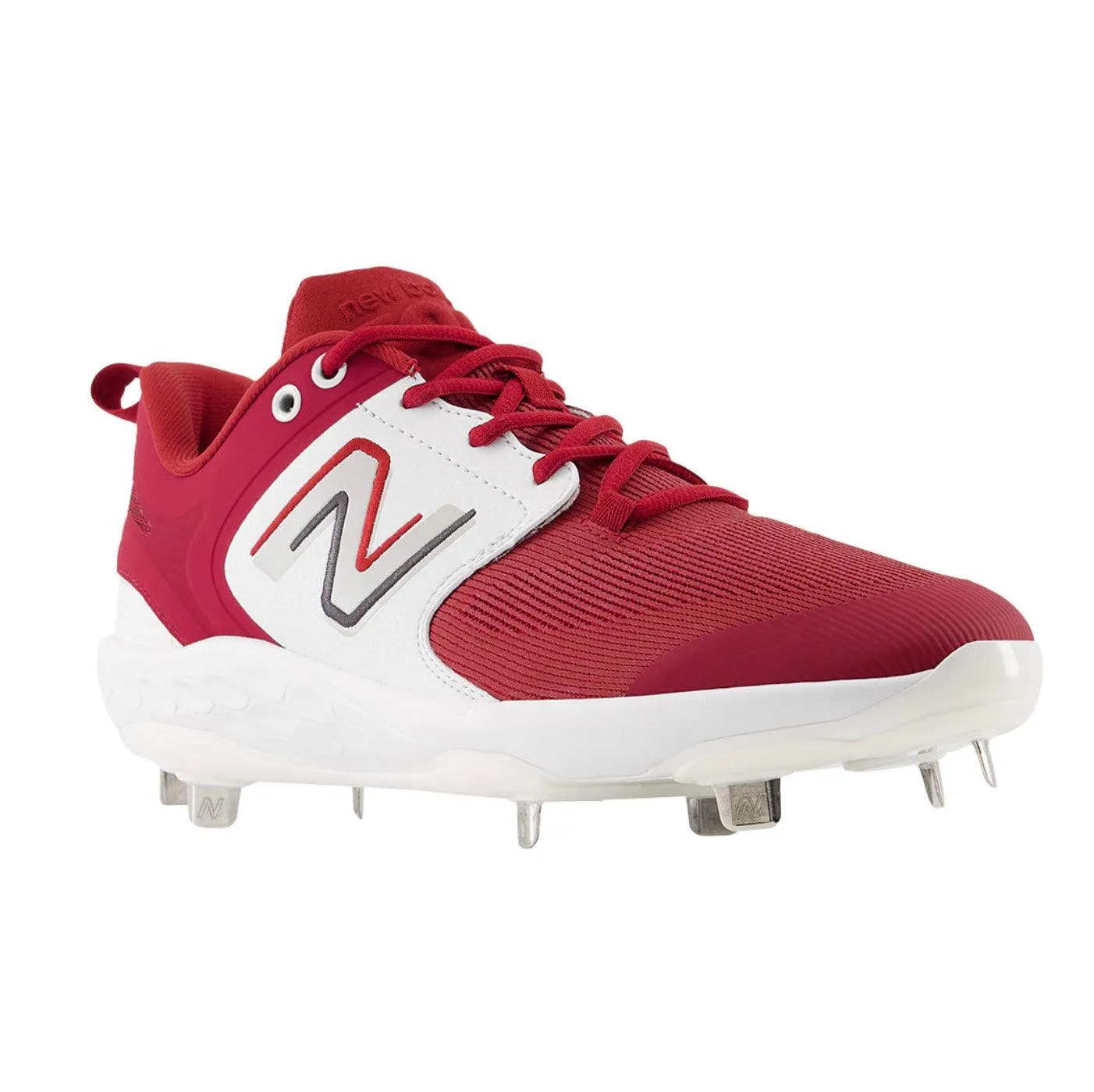 Casual flexibility New Balance Men's Fresh Foam X 3000 V6 Metal Baseball Cleats - Cardinal with White - L3000BC6