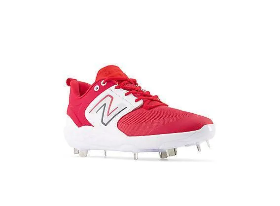 Maximum Grip Retro-inspired performance New Balance Men's Fresh Foam X 3000 V6 Metal Baseball Cleats - Red with White - L3000TR6