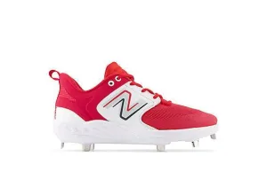 Casual Sporty New Balance Men's Fresh Foam X 3000 V6 Metal Baseball Cleats - Red with White - L3000TR6