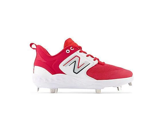 Everyday Runner New Balance Men's Fresh Foam X 3000 V6 Metal Baseball Cleats - Red with White - L3000TR6