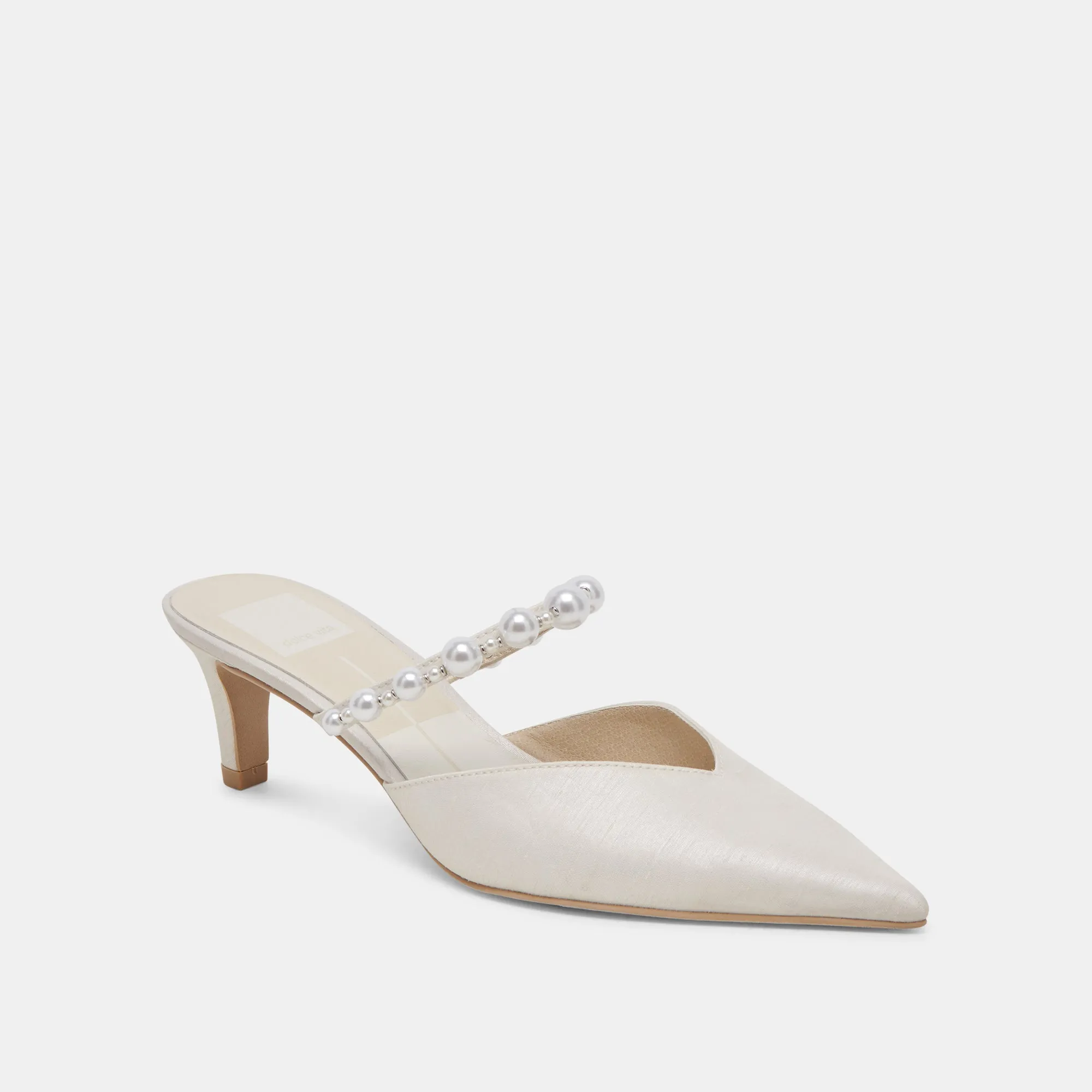 KANIKA PEARL MID HEELS VANILLA PEARLS Bridal Footwear