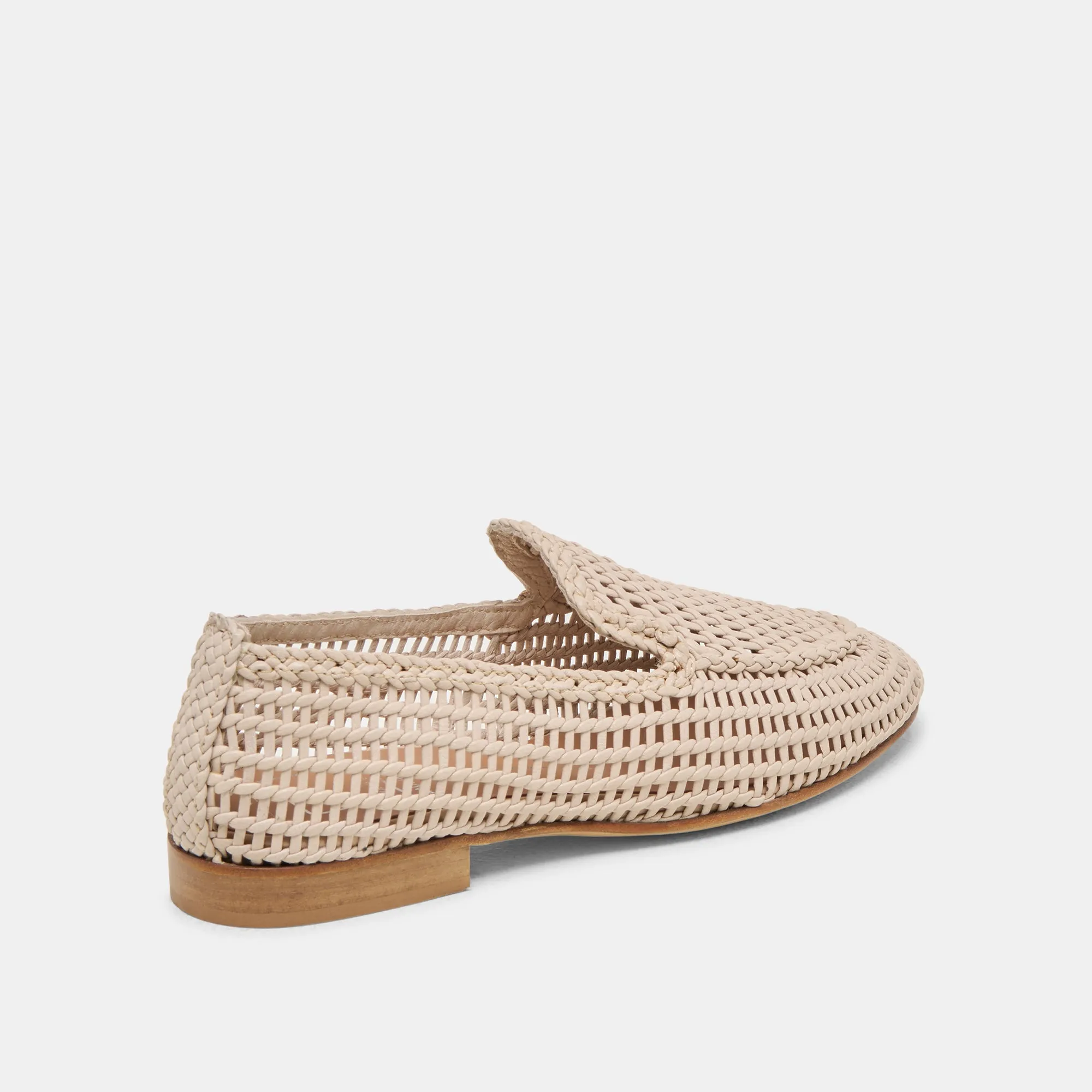 Adjustable ARMOND FLATS BONE WOVEN LEATHER