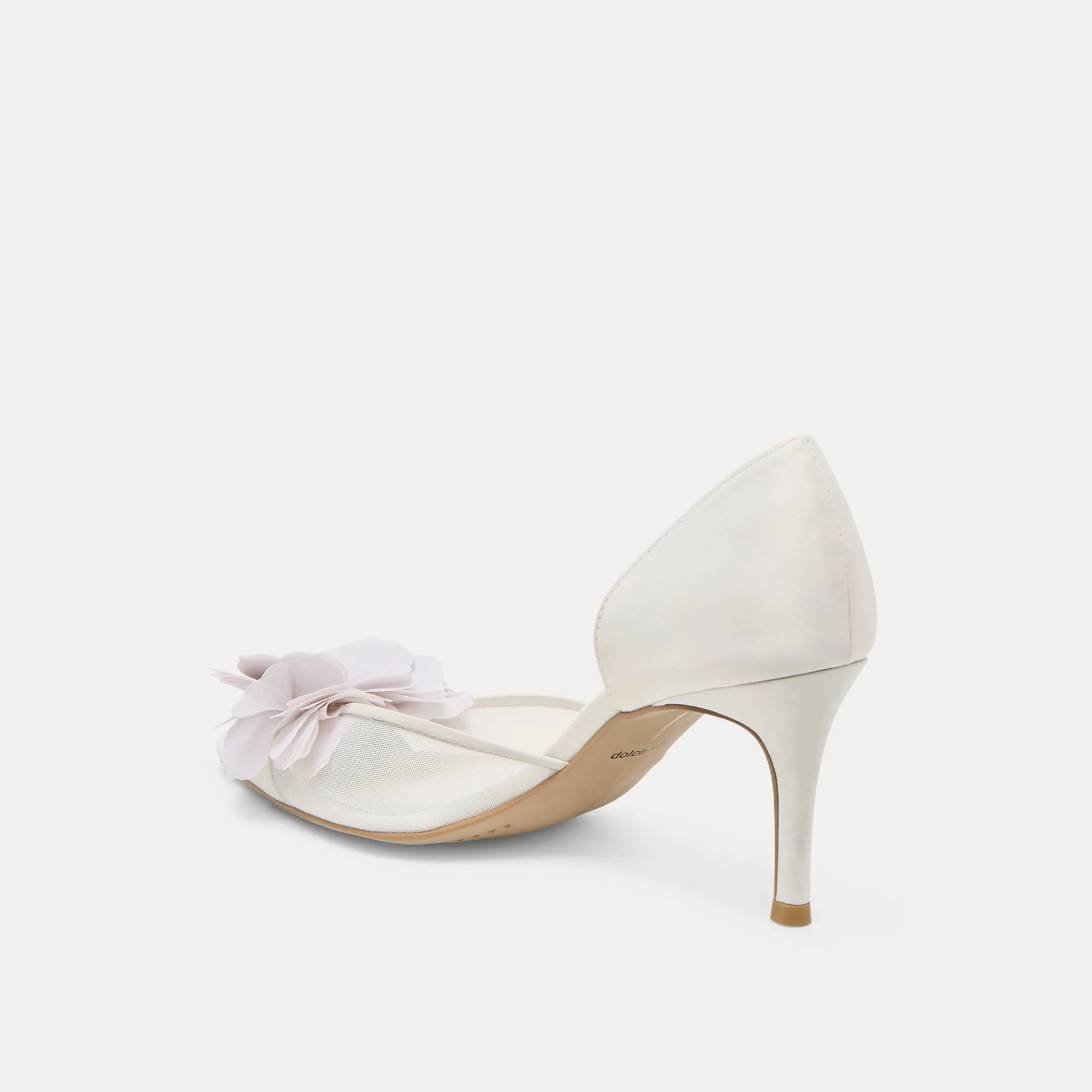 Metallic Heels EVELIN HEELS WHITE MESH