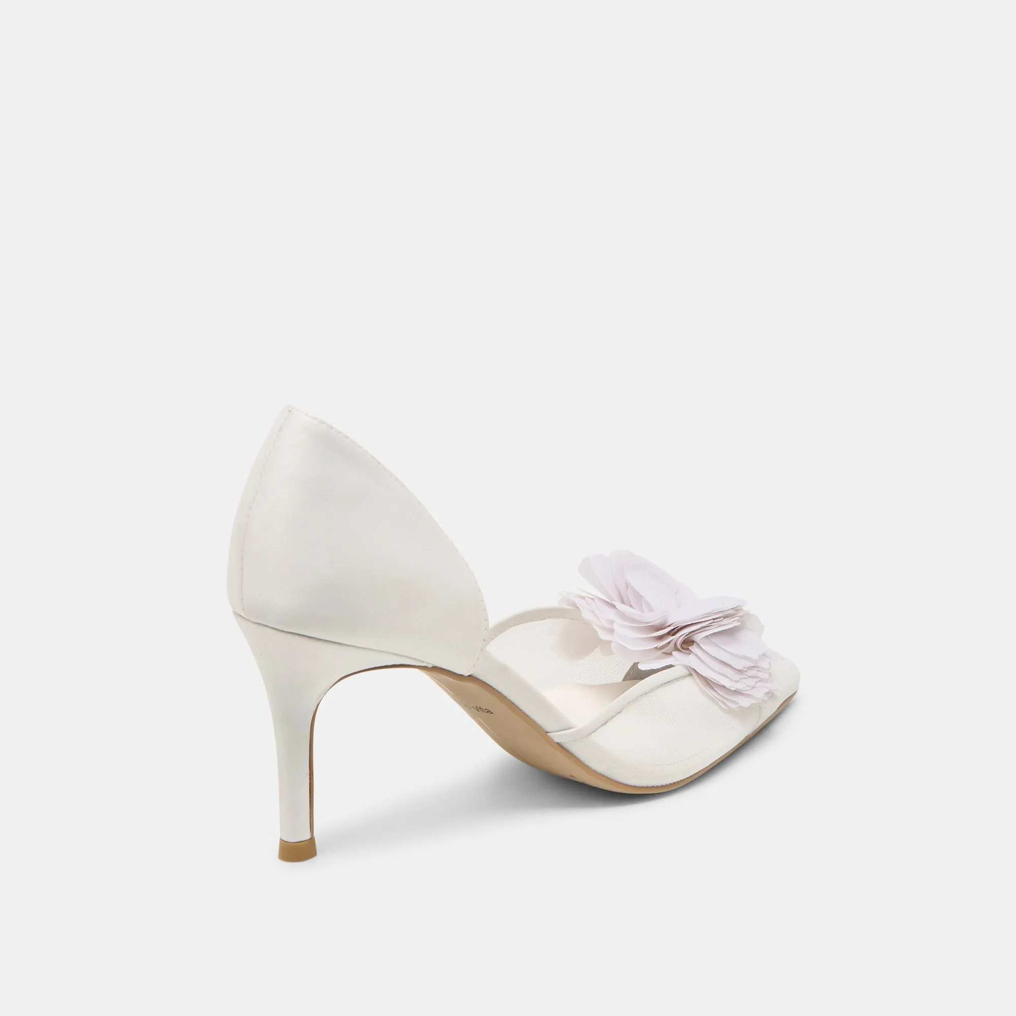 Court platform sandals EVELIN HEELS WHITE MESH