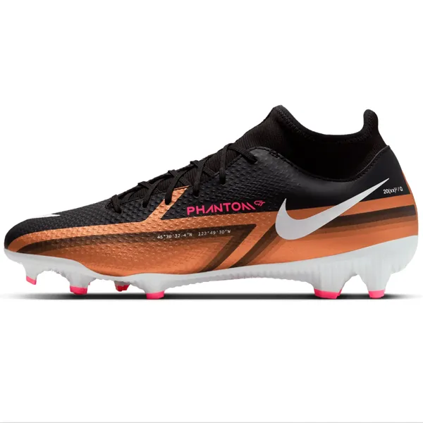 Sharp Footwork Nike Phantom GT2 Academy DF FG/MG (Metallic Copper)