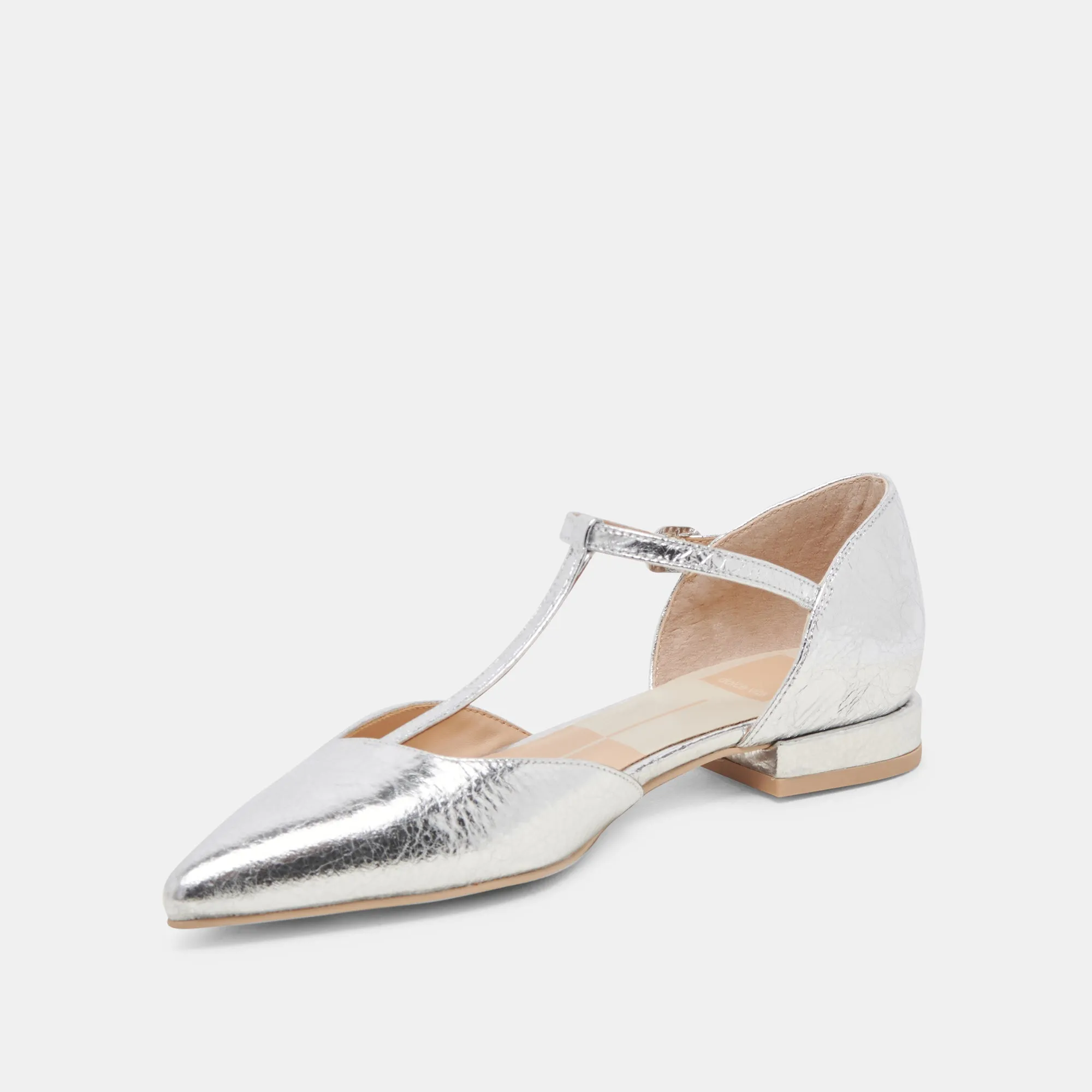 Multi Use Office Ease PEATY FLATS SILVER DISTRESSED LEATHER