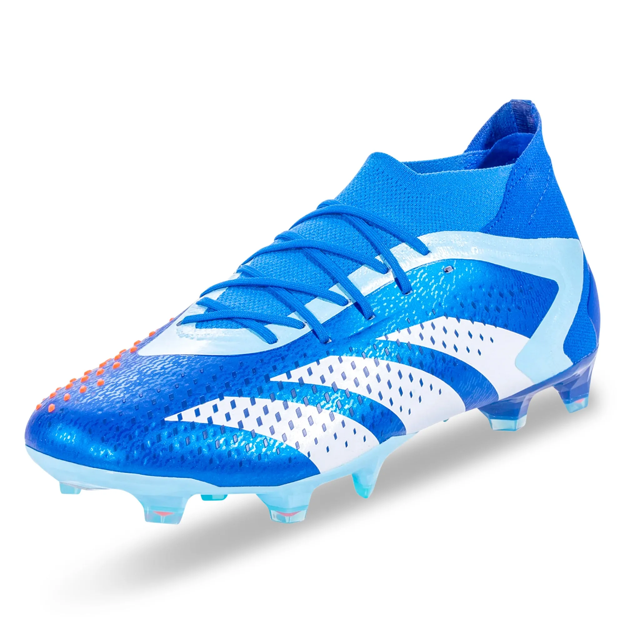 adidas Predator Accuracy.1 Firm Ground Soccer Cleats (Bright Royal/Cloud White/Solar Red) Sport Design
