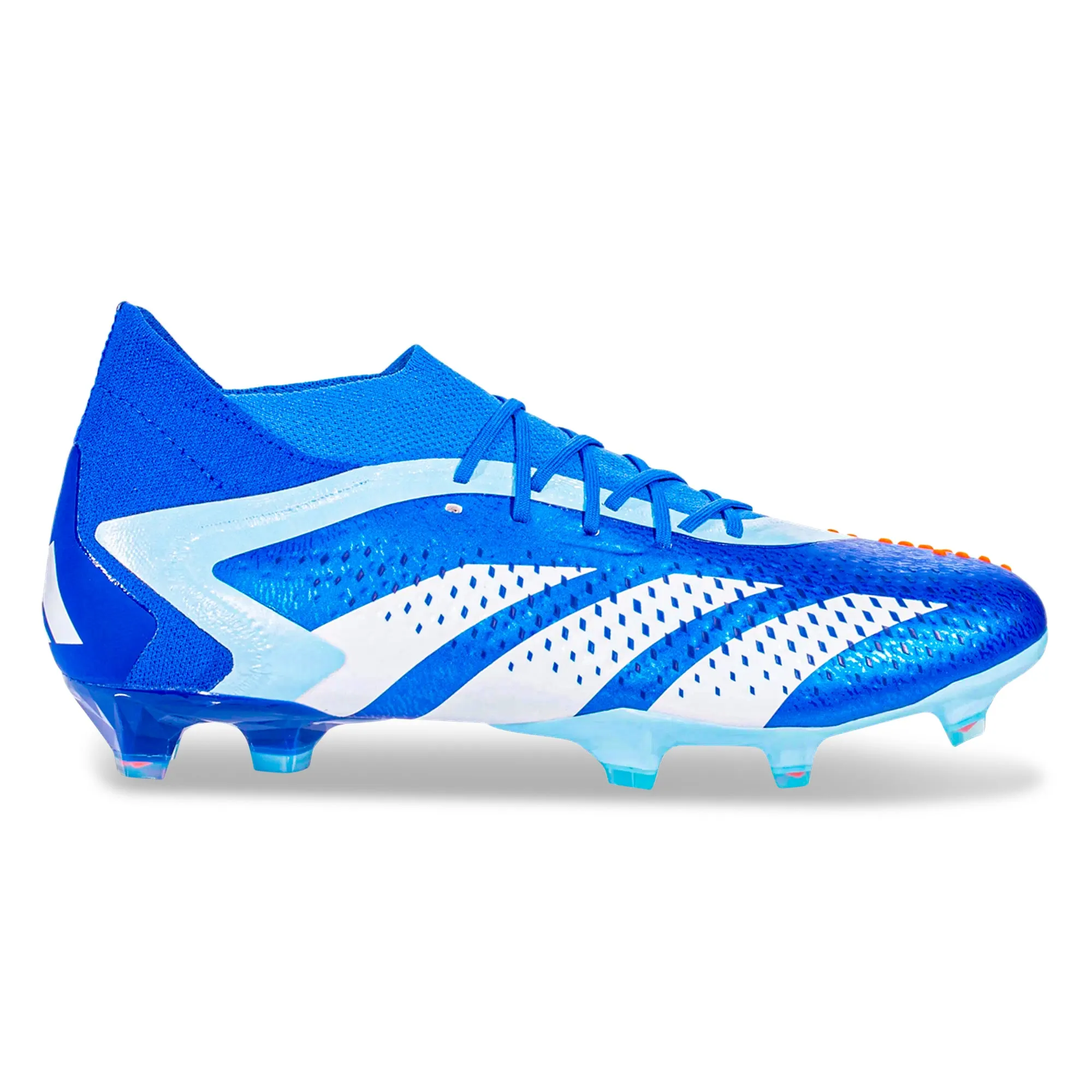 adidas Predator Accuracy.1 Firm Ground Soccer Cleats (Bright Royal/Cloud White/Solar Red) Responsive Feel Pro Traction