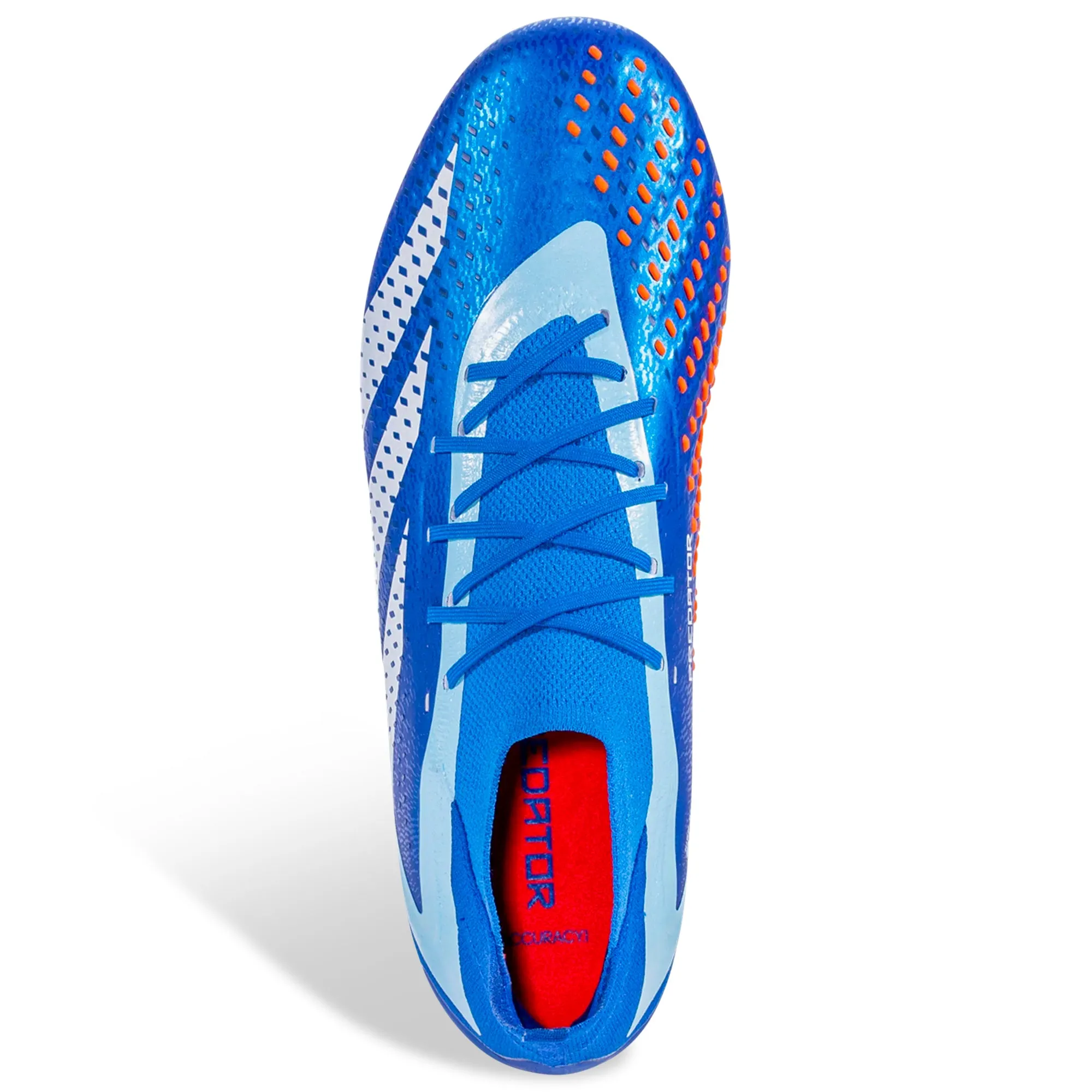 adidas Predator Accuracy.1 Firm Ground Soccer Cleats (Bright Royal/Cloud White/Solar Red) Slippery surface