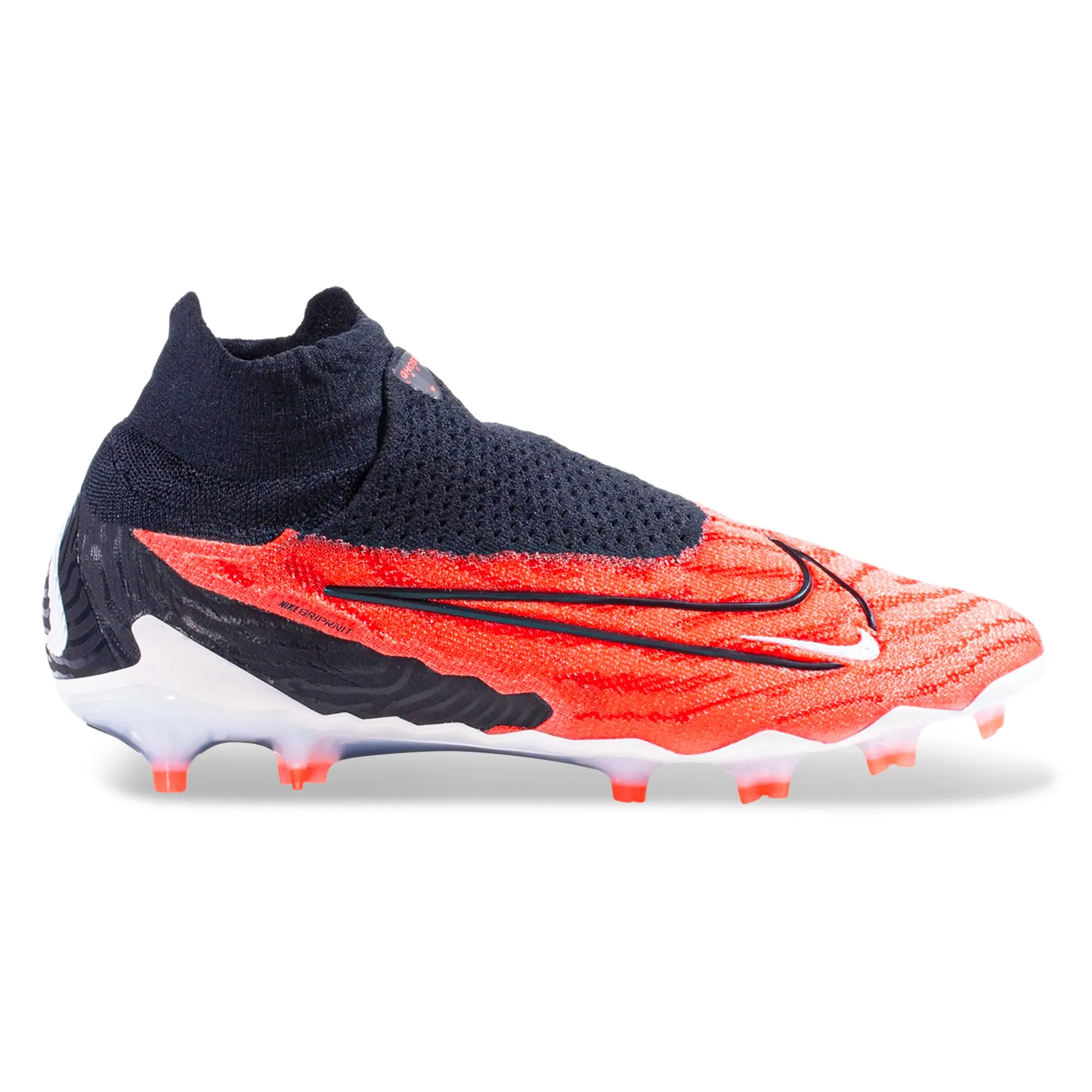 Soft ground Padded Fit Nike Phantom GX Elite DF Firm Ground Soccer Cleats (Bright Crimson/Black)