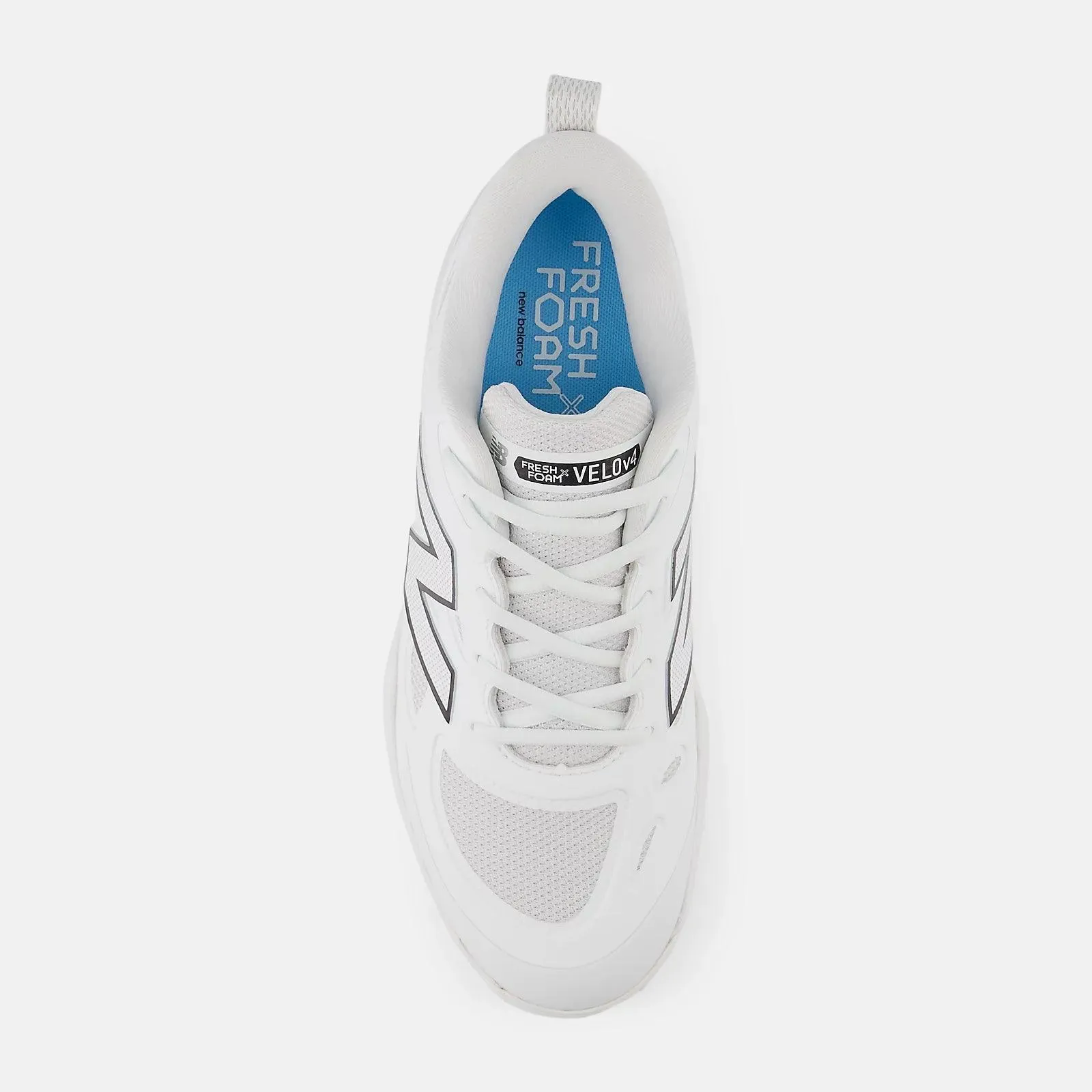New Balance Women's Fresh Foam X Velo v4 Metal Fastpitch Softball Cleats - White SMVELOW4 Sleek Shape