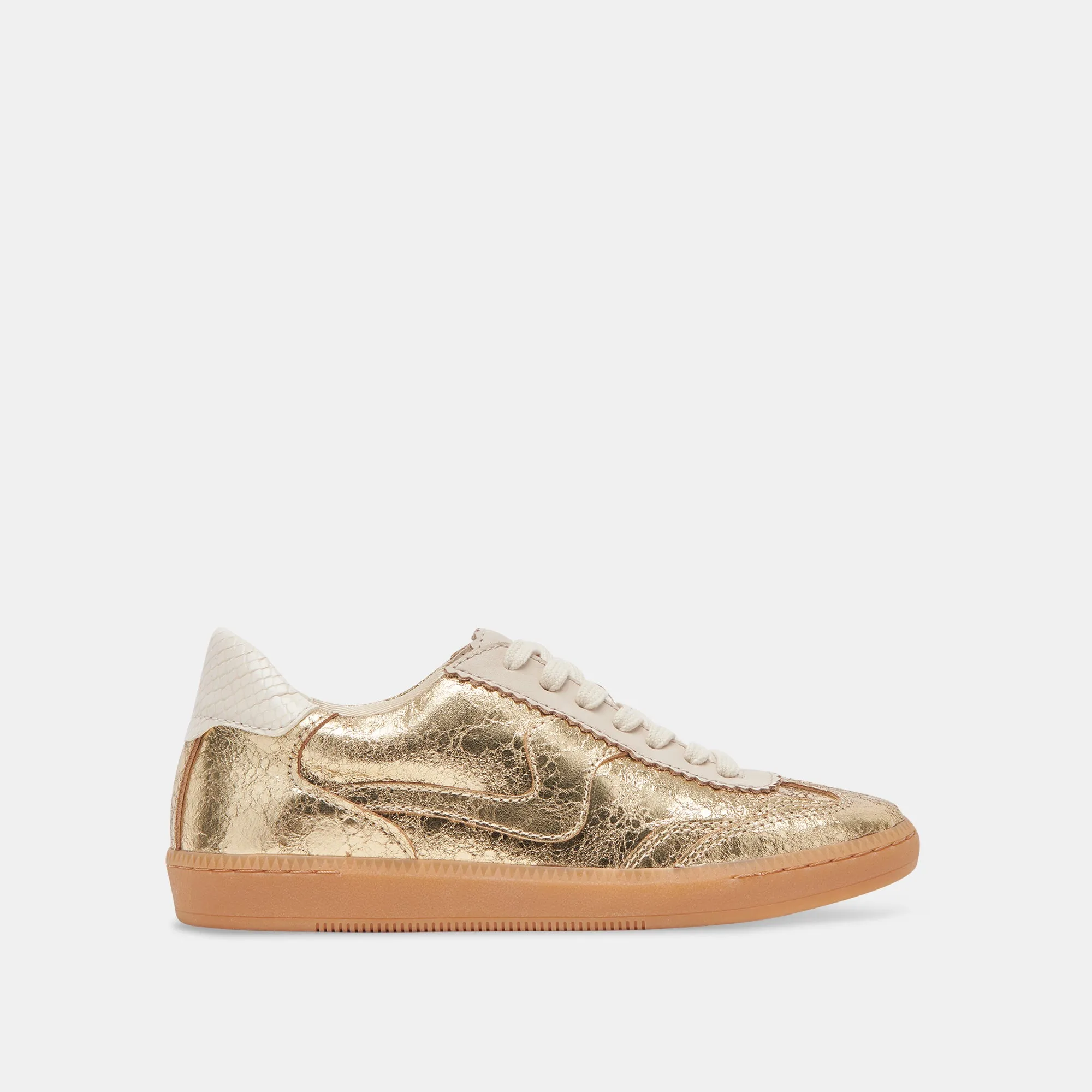 NOTICE SNEAKERS GOLD DISTRESSED LEATHER Eco conscious Clean Aesthetic