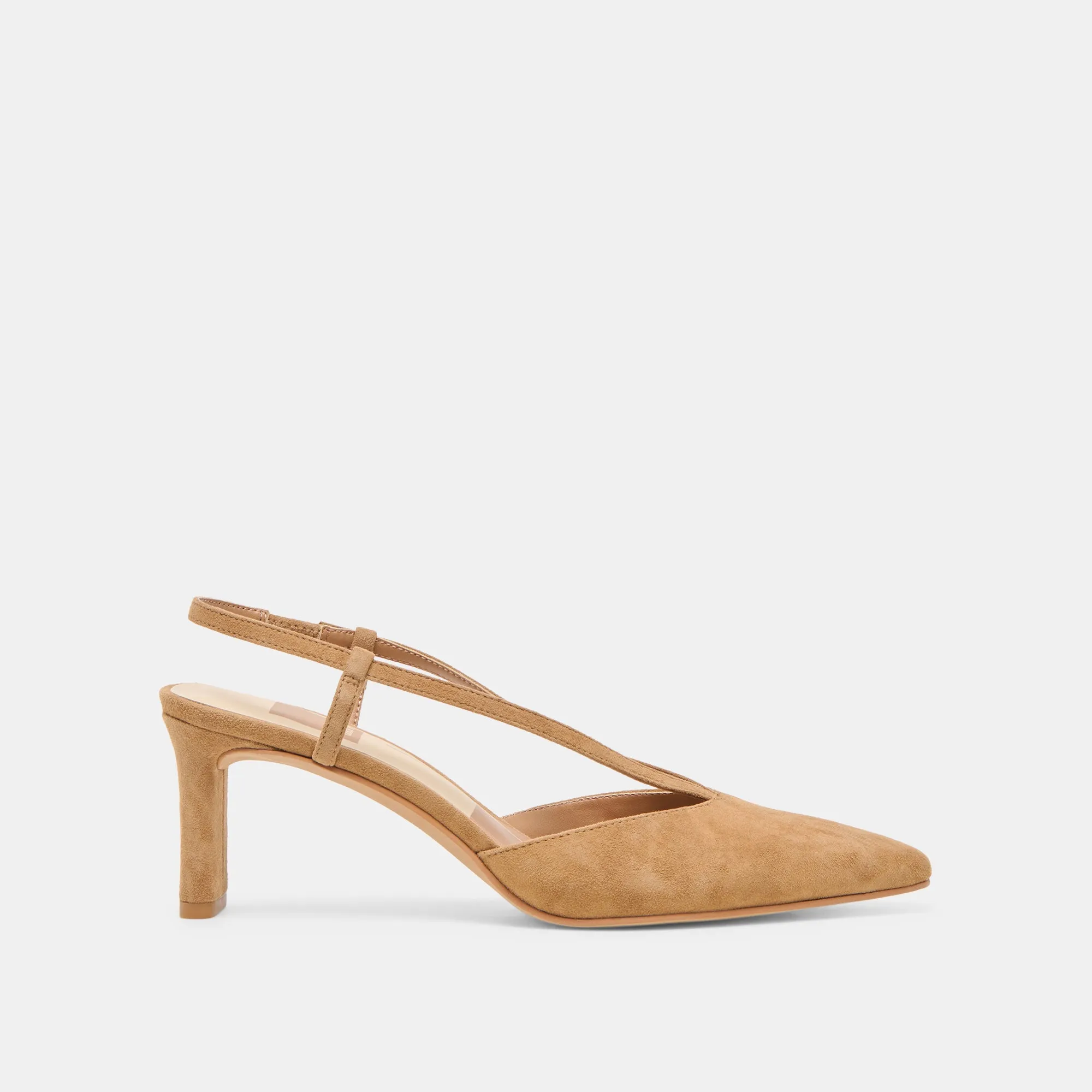 GINAY HEELS LT BROWN SUEDE Pink Stiletto Heels