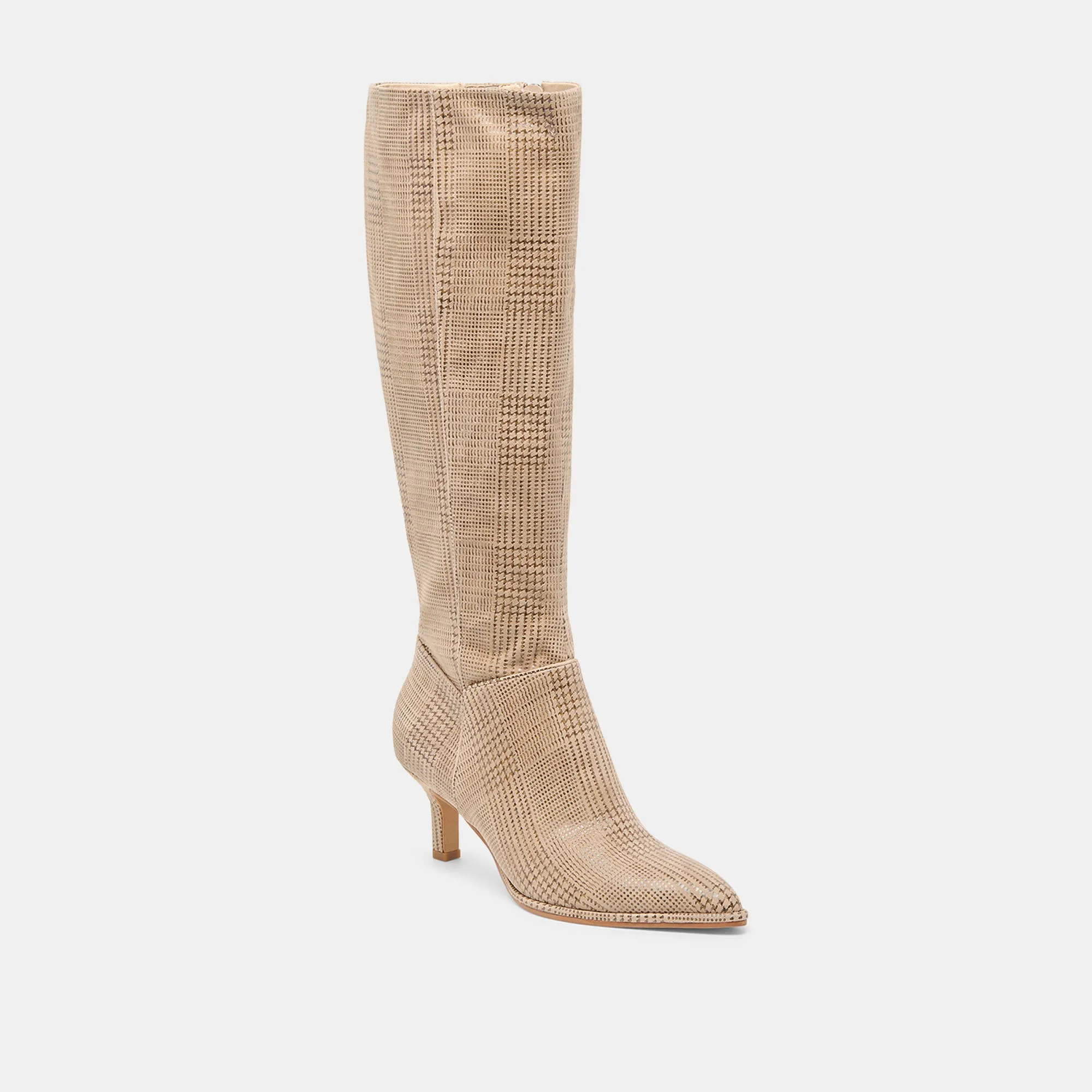 ALDY BOOTS HERRINGBONE PRINTED SUEDE Simple Fit
