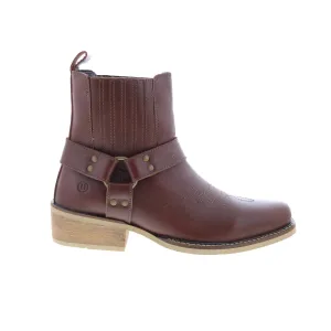 Outdoor Chore Weather Ready Dingo Black Bart Square Toe Boot DI-282 Mens Brown Leather Western Boots