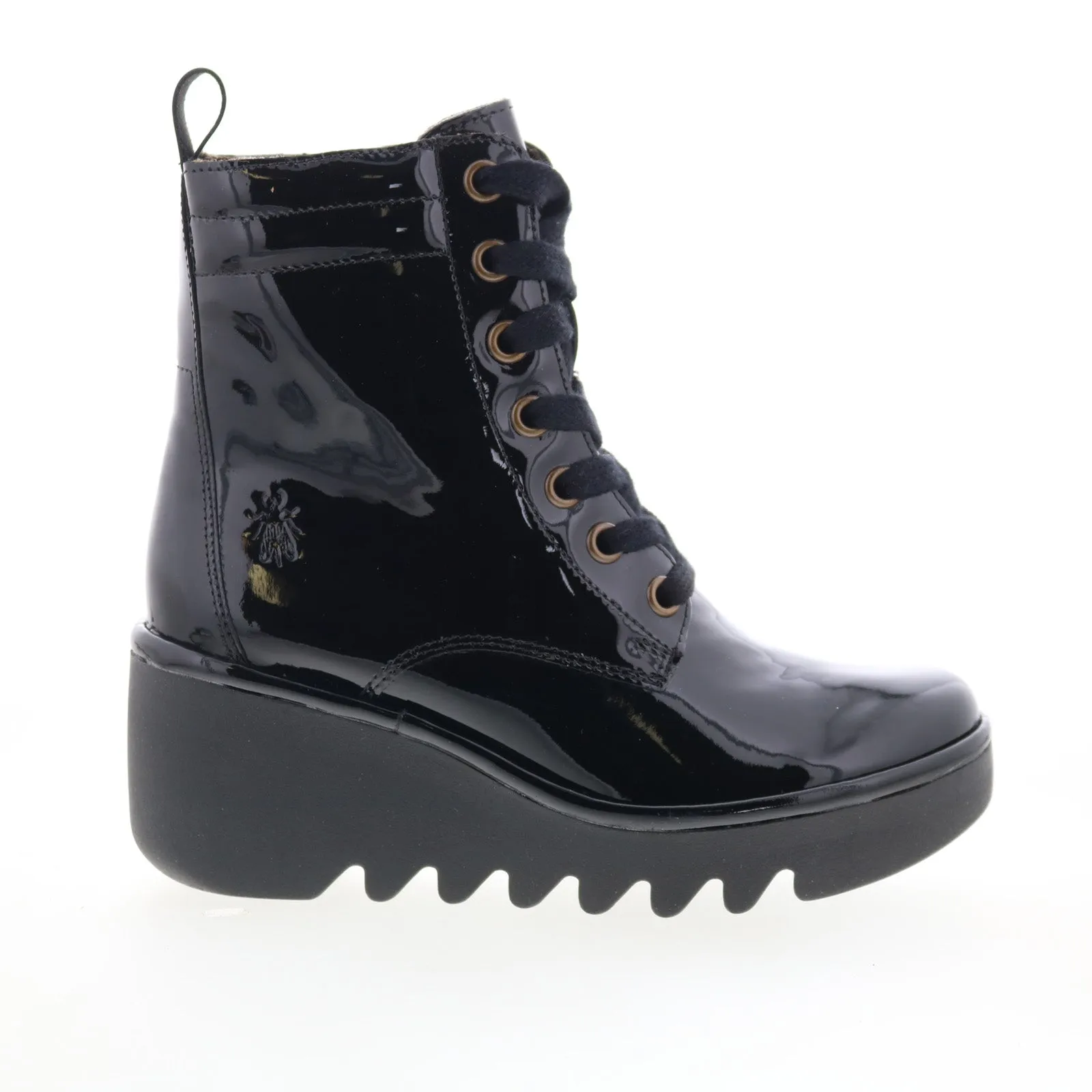 Lace-Up Style Fly London Biaz BIAZ329FLY-000 Womens Black Leather Casual Dress Boots