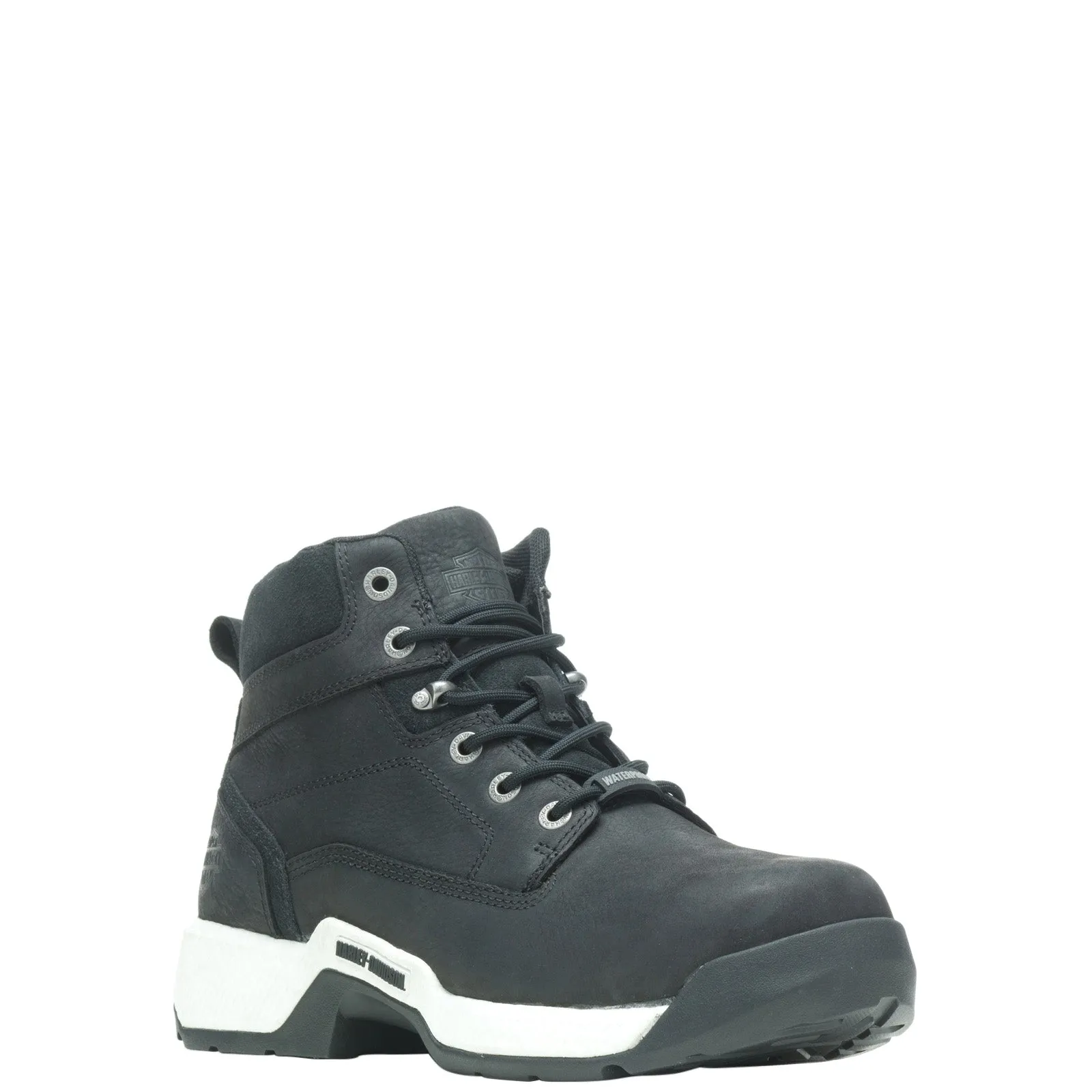 Outdoor Performance Harley-Davidson Dowden Composite Toe D93833 Mens Black Nubuck Work Boots