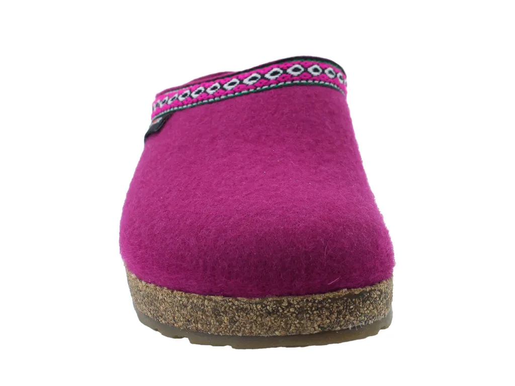 White Clean Action Ready Haflinger Clogs Grizzly Franzl Kardinal Pink