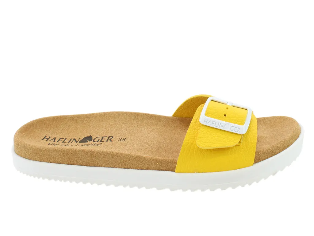 Size 38/UK5 only - Haflinger Sandals Corfu Yellow Vegan Ombre Fade
