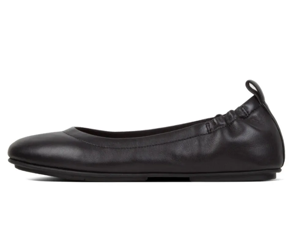 FitFlop ALLEGRO Soft Leather Ballet Pumps Look Ready