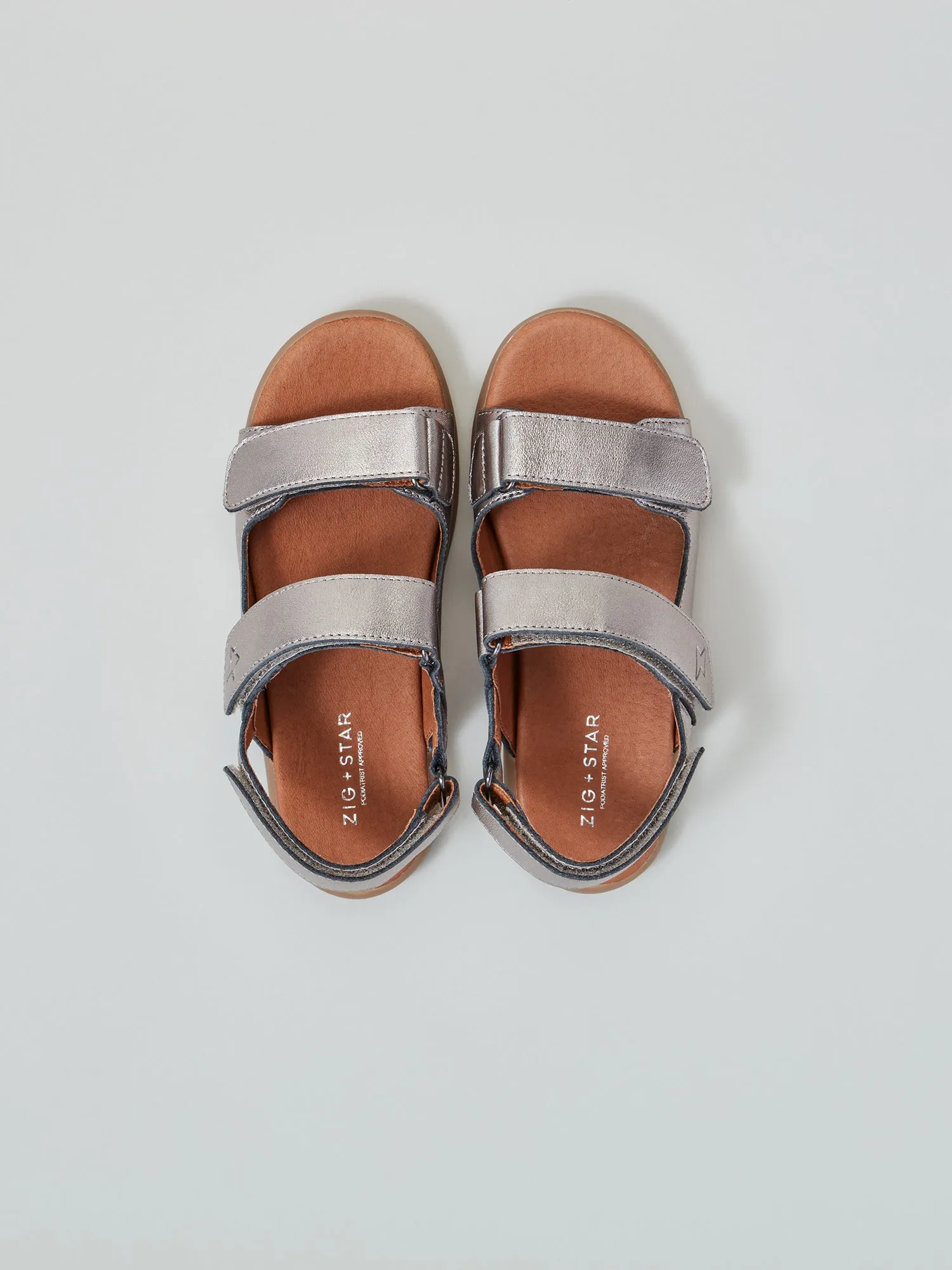 Solar Junior Strap Sandal Pewter Moon Everyday Look Color Mix
