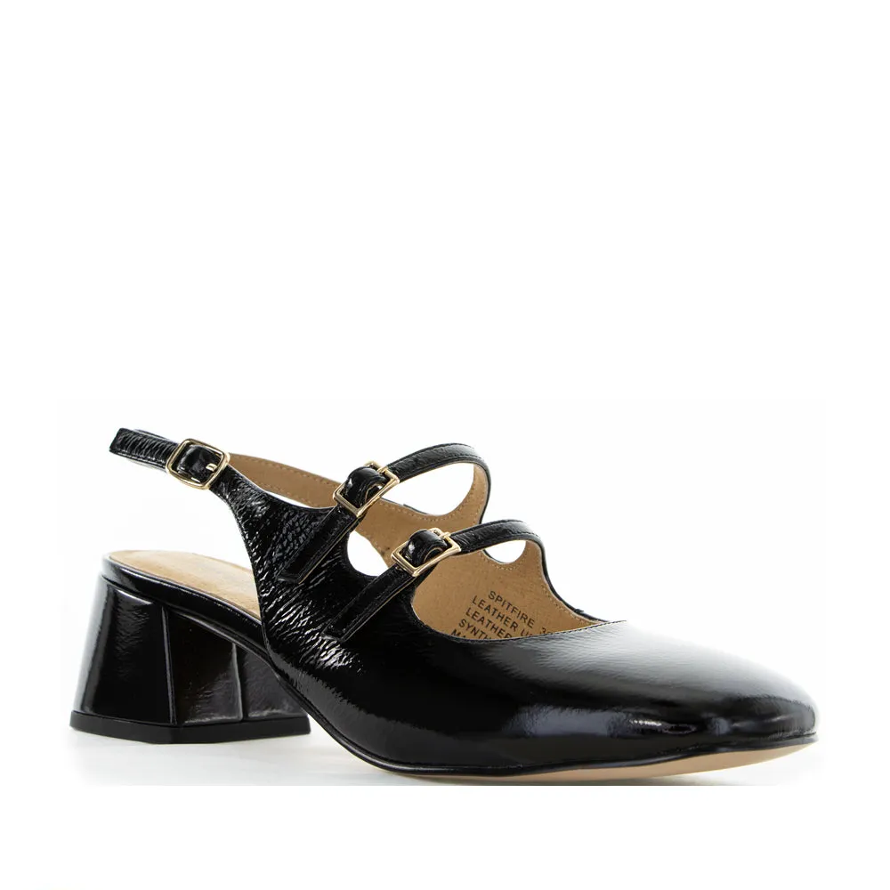 BRESLEY SPITFIRE BLACK PATENT anti - odor - level synthetic - type