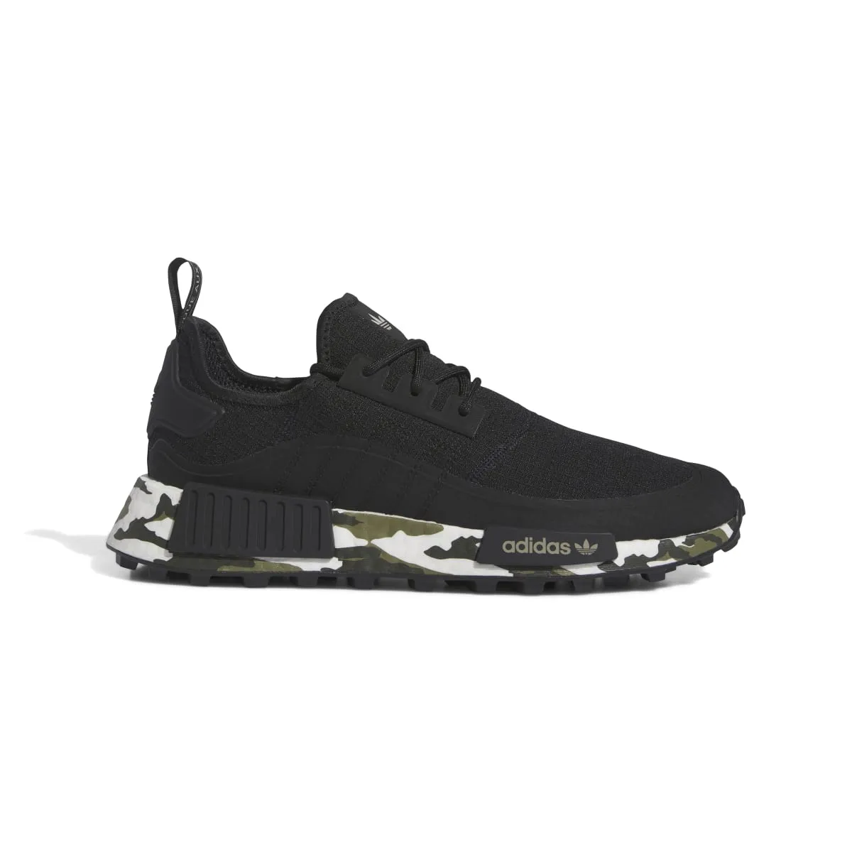 running in a salt flat area shoes Quickness ADIDAS IE0521 NMD_R1 TR MN'S (Medium) Black/Black/Silver Textile Running Shoes