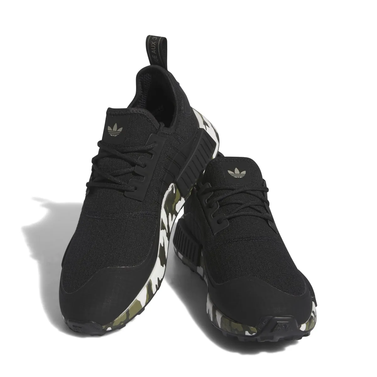monochrome - design shoes Outdoor Activity ADIDAS IE0521 NMD_R1 TR MN'S (Medium) Black/Black/Silver Textile Running Shoes