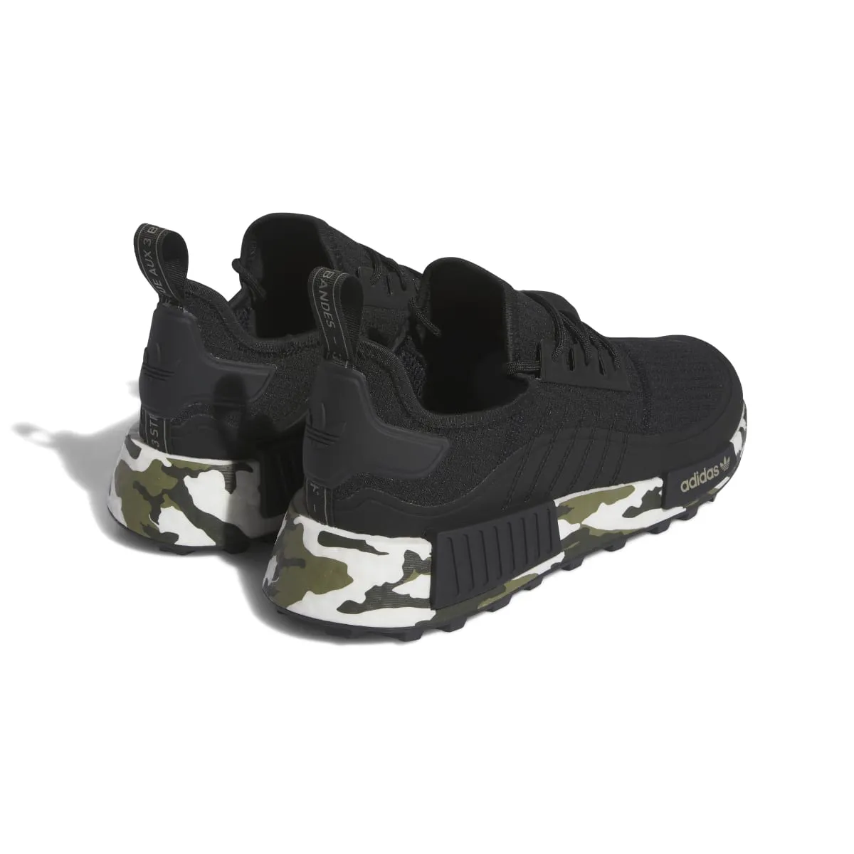 ADIDAS IE0521 NMD_R1 TR MN'S (Medium) Black/Black/Silver Textile Running Shoes Retro