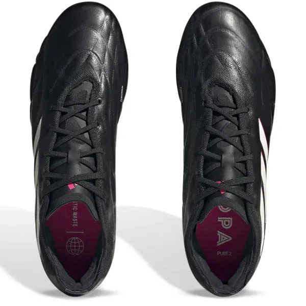 Sharp Focus Ball Possession adidas Copa Pure.2 Firm Ground Soccer Cleats (Black/Shock Pink)