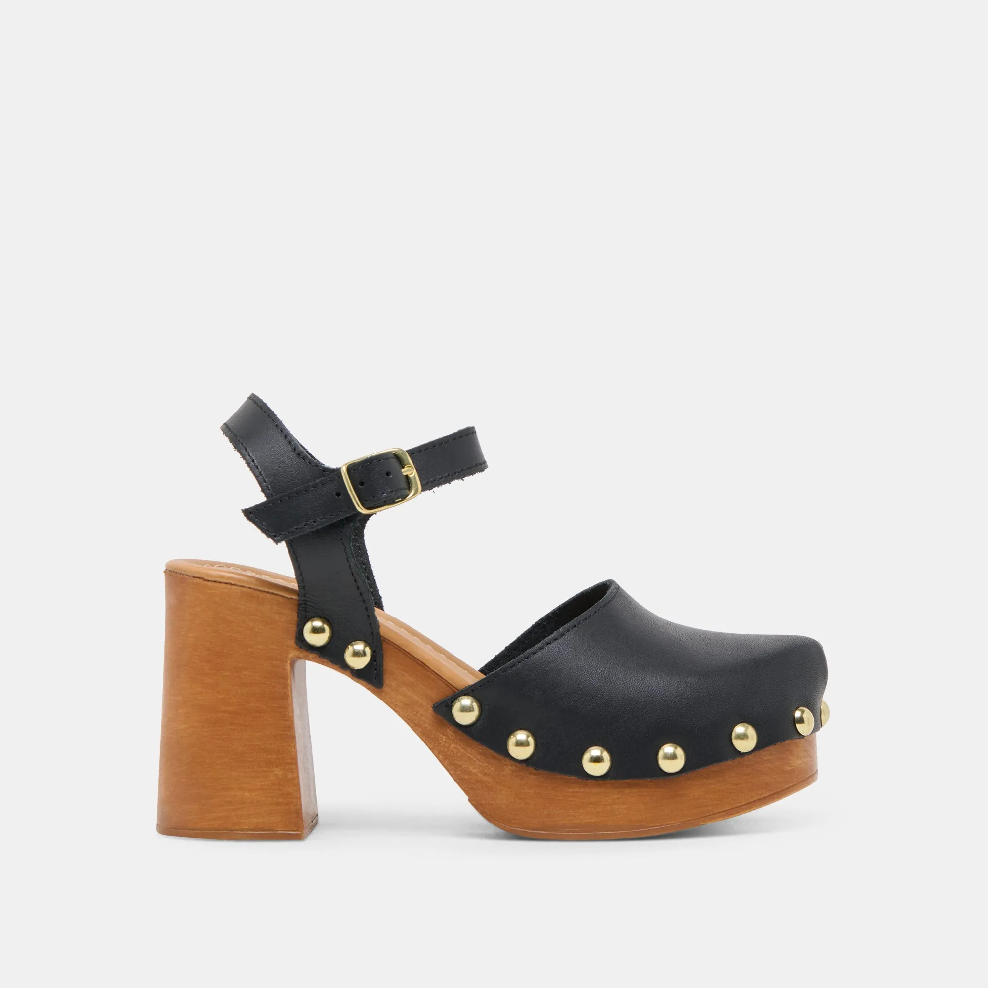 CLOVER HEELS BLACK LEATHER Year Trust