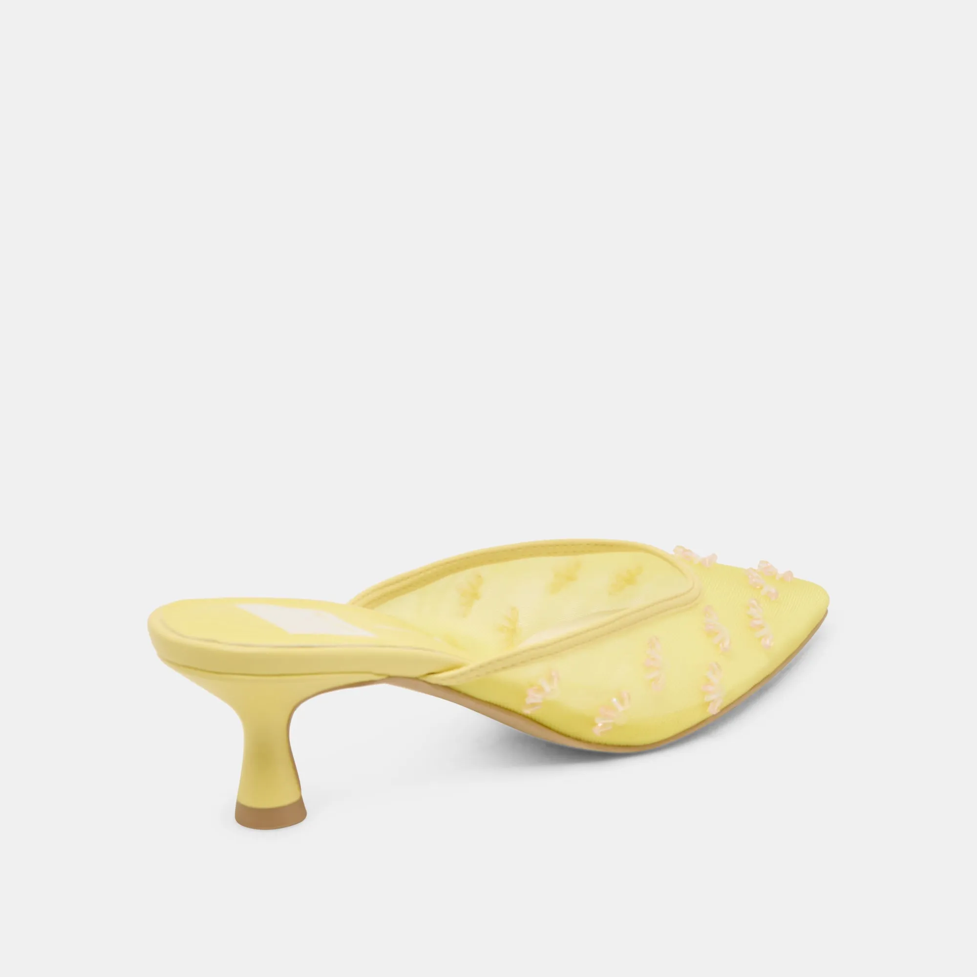Classic Red Heels Comfort Grip CLARA WIDE HEELS LEMON MESH