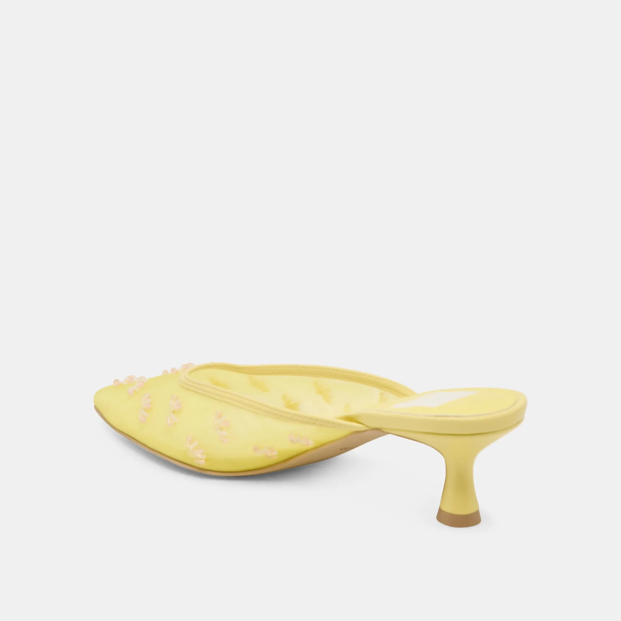 CLARA WIDE HEELS LEMON MESH Evening Heels