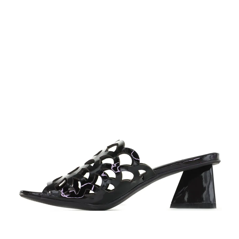 DJANGO & JULIETTE ILESAT BLACK PATENT Cushioned Insole Slip On Design
