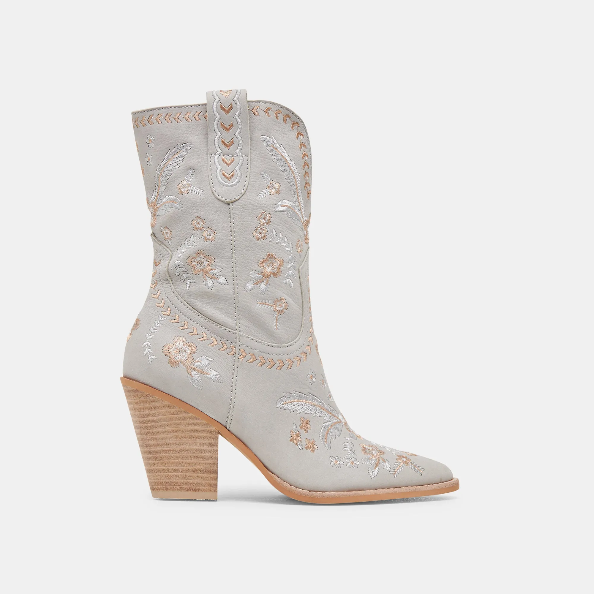 JESSEY FLORAL BOOTS LIGHT BLUE NUBUCK Workwear Style