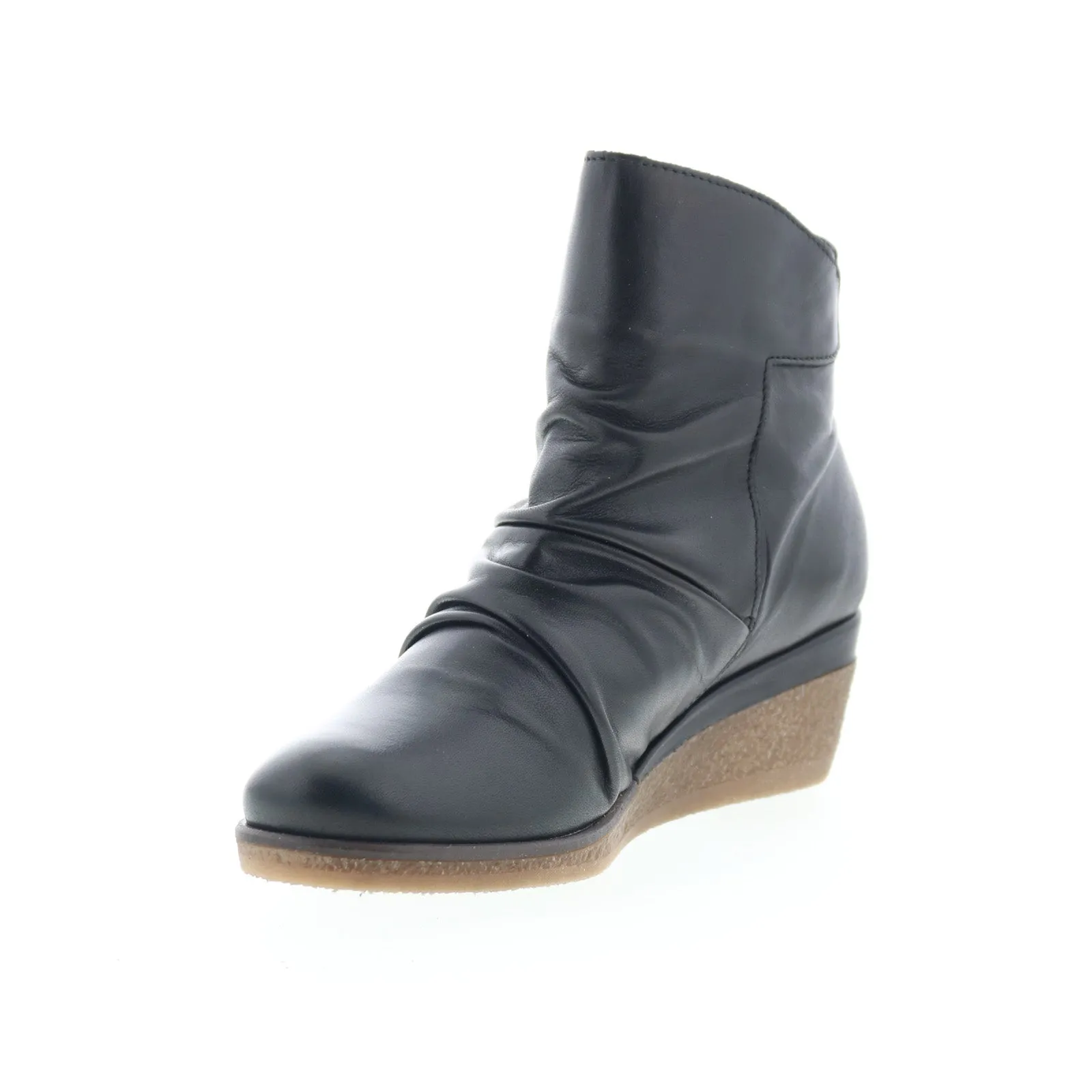 Protective Gear Classic Comfort Miz Mooz Mayleen Womens Black Leather Zipper Ankle & Booties Boots