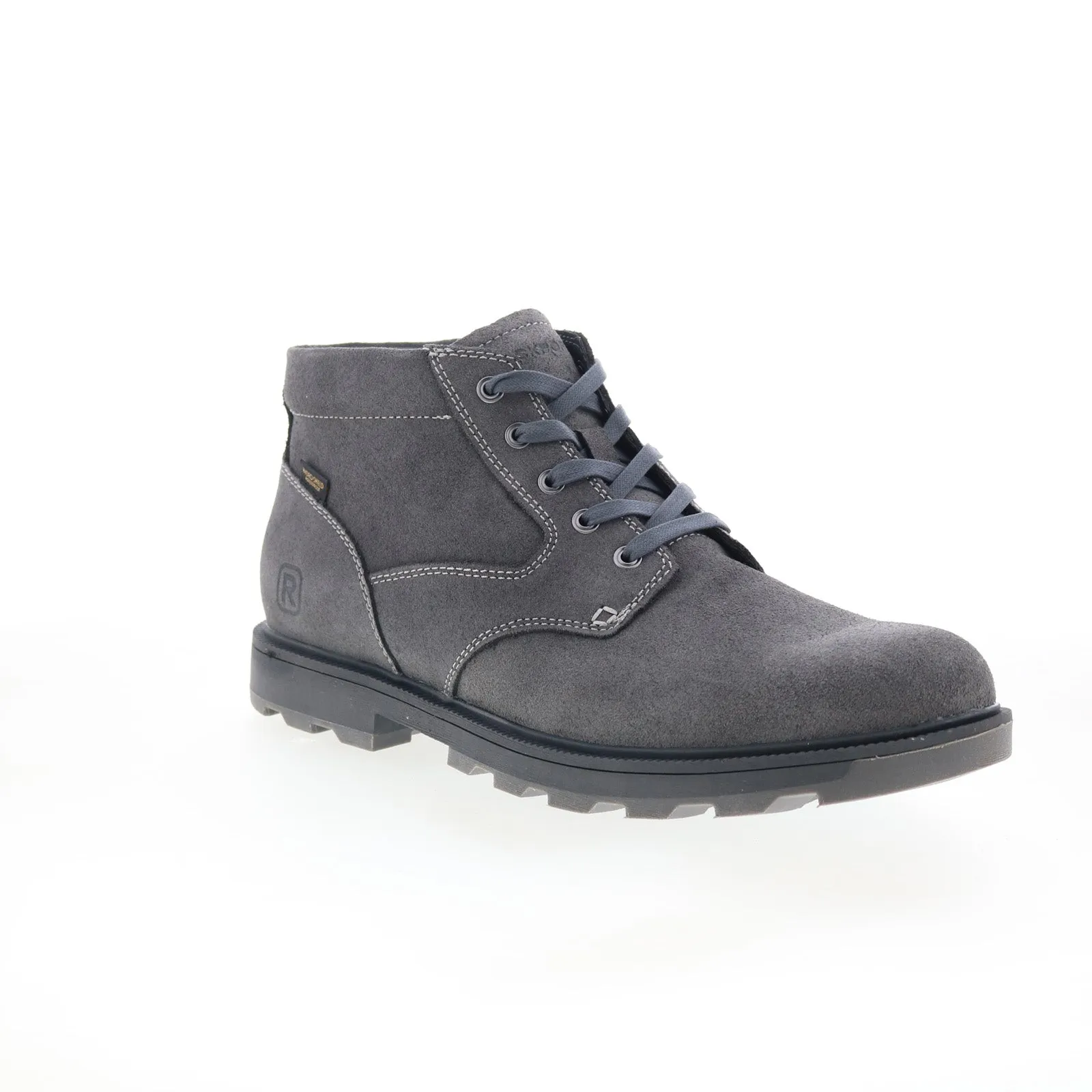 Rockport Seamus RMSEAMUS Mens Gray Suede Lace Up Chukkas Boots Lined interior Washable