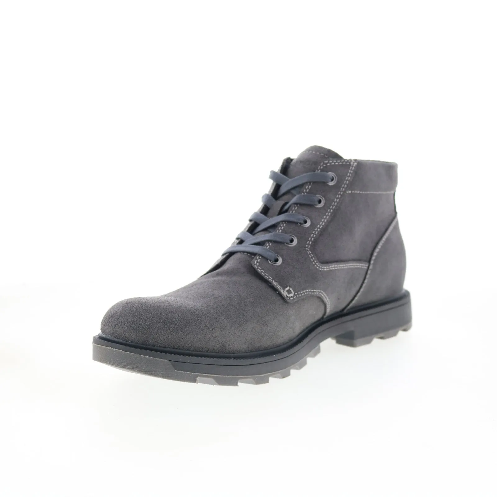 Rockport Seamus RMSEAMUS Mens Gray Suede Lace Up Chukkas Boots Lace-Up Closure