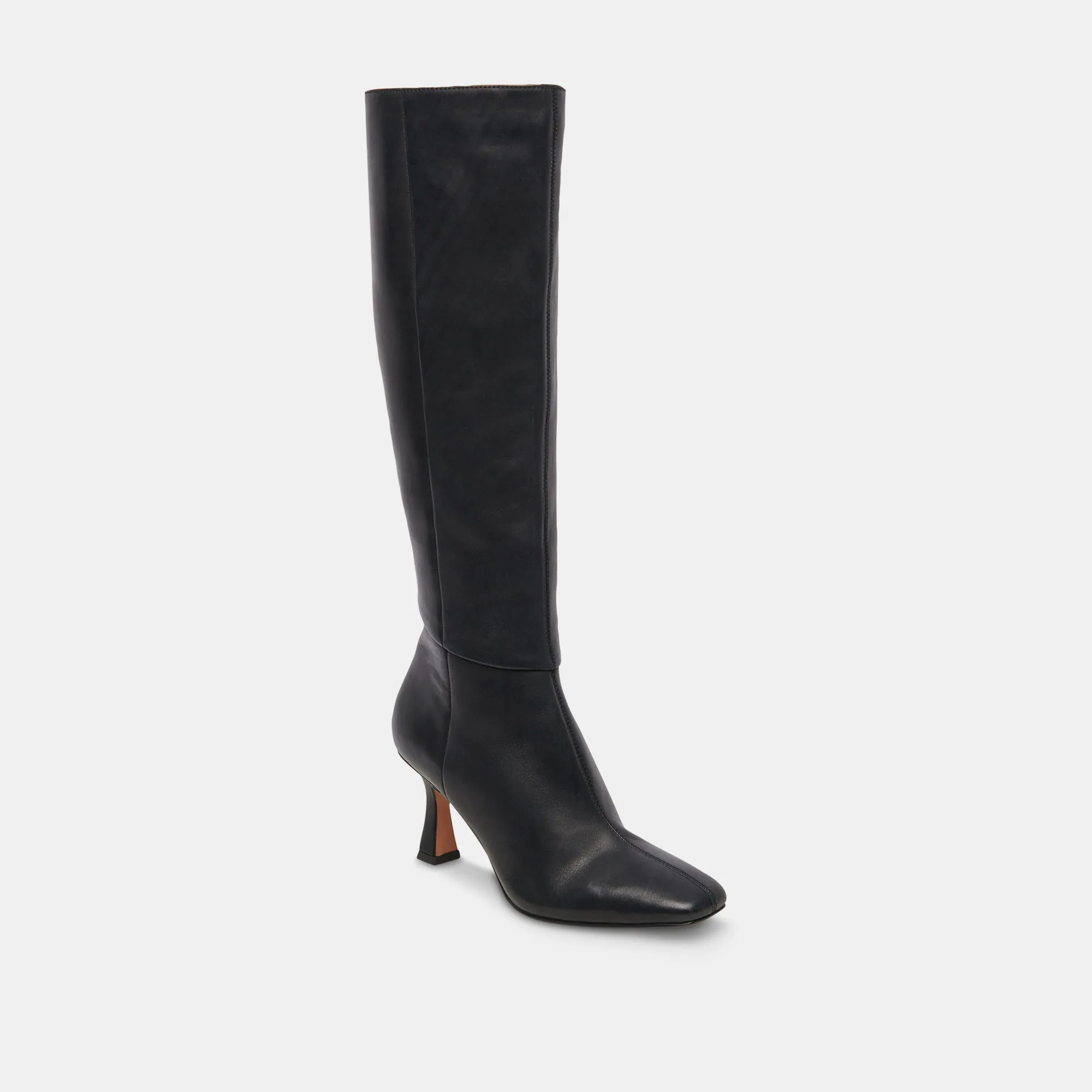 ski trip All-Purpose Use GYRA EXTRA WIDE CALF BOOTS BLACK LEATHER