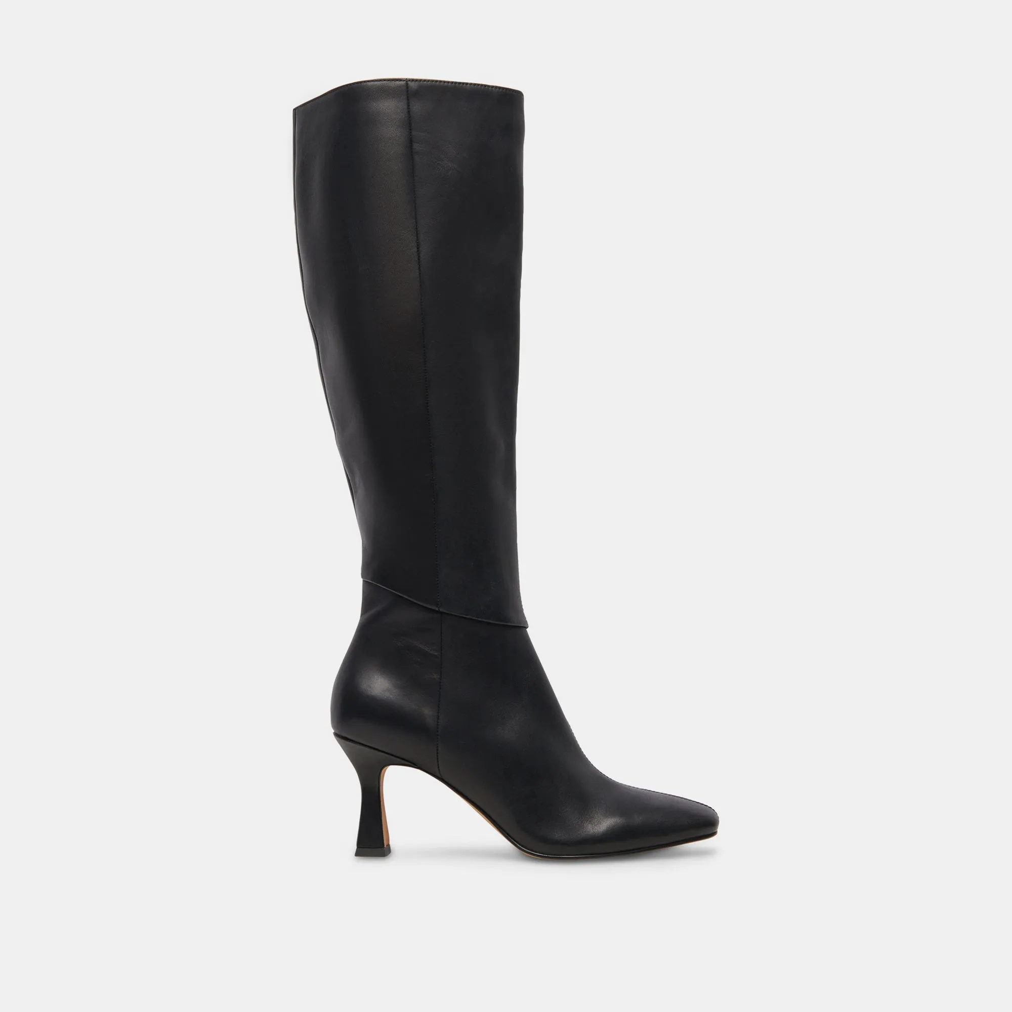 synthetic leather GYRA EXTRA WIDE CALF BOOTS BLACK LEATHER