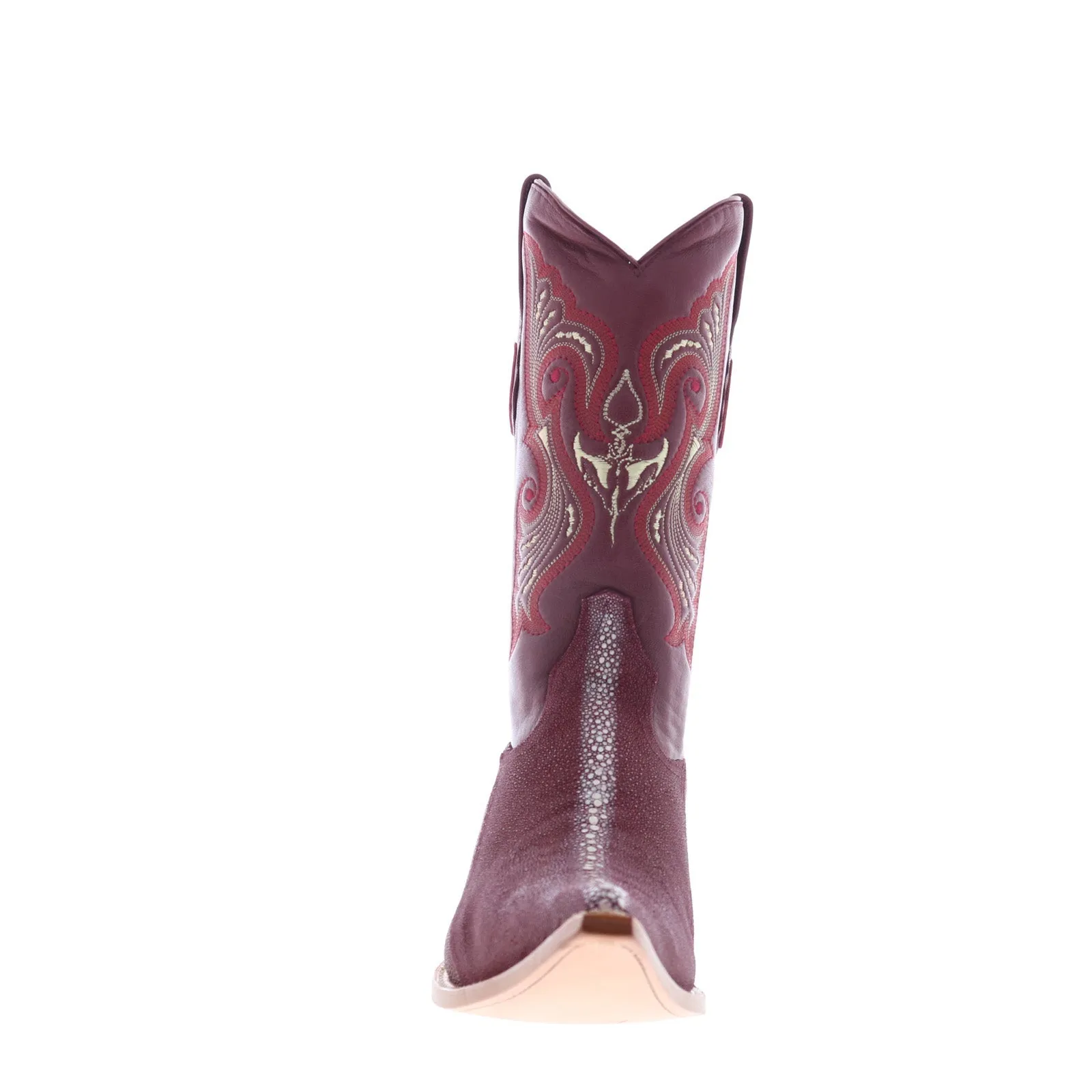 Los Altos 3X Toe Stingray Rowstone Mens Burgundy Wide Cowboy Western Boots Breathable Lining