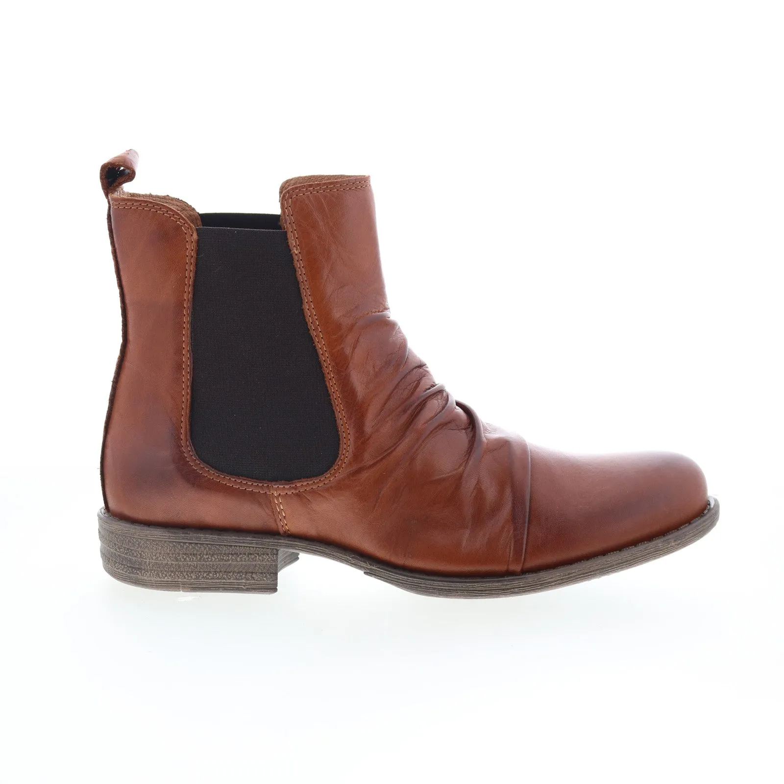 Miz Mooz Lissie Womens Brown Leather Slip On Chelsea Boots Casual Footwear