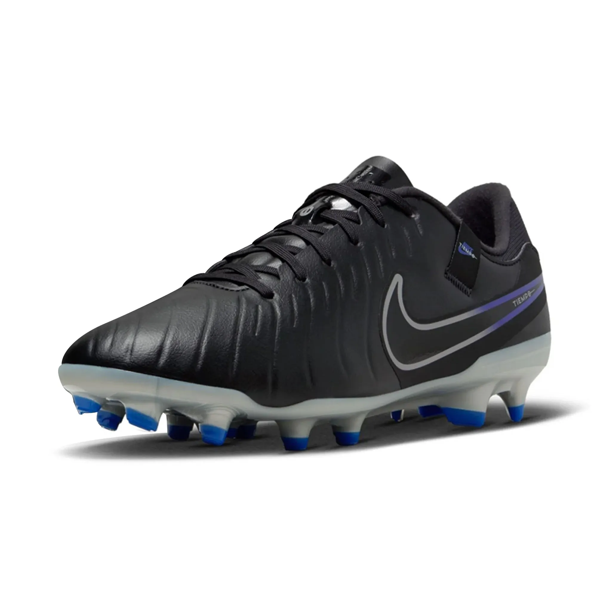 Nike Legend 10 Academy FG/MG Soccer Cleats (Black/Chrome-Hyper Royal) Club Training